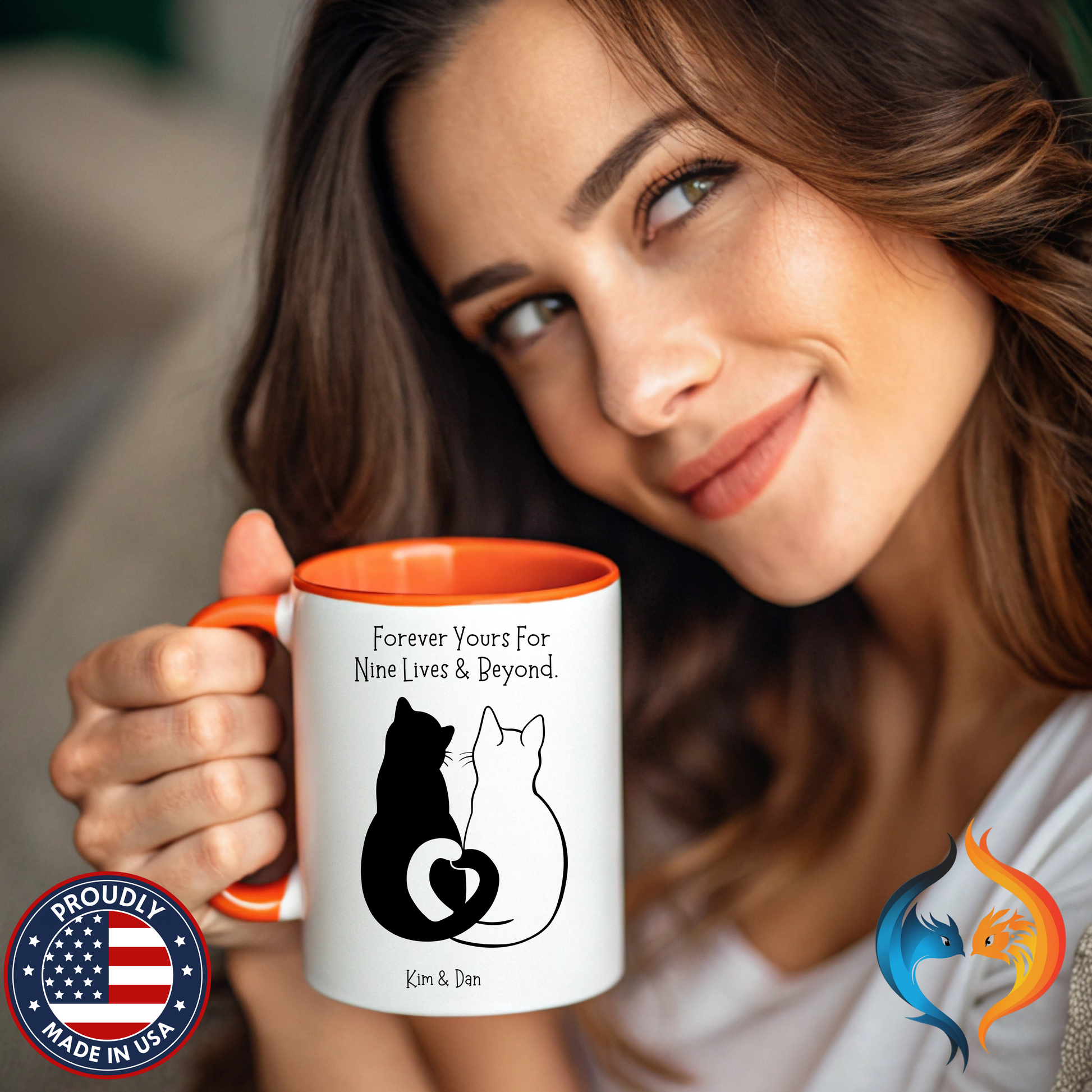Forever Yours For Nine Lives And Beyond Romantic Mug Lifestyle Mockup | Nutty Designs