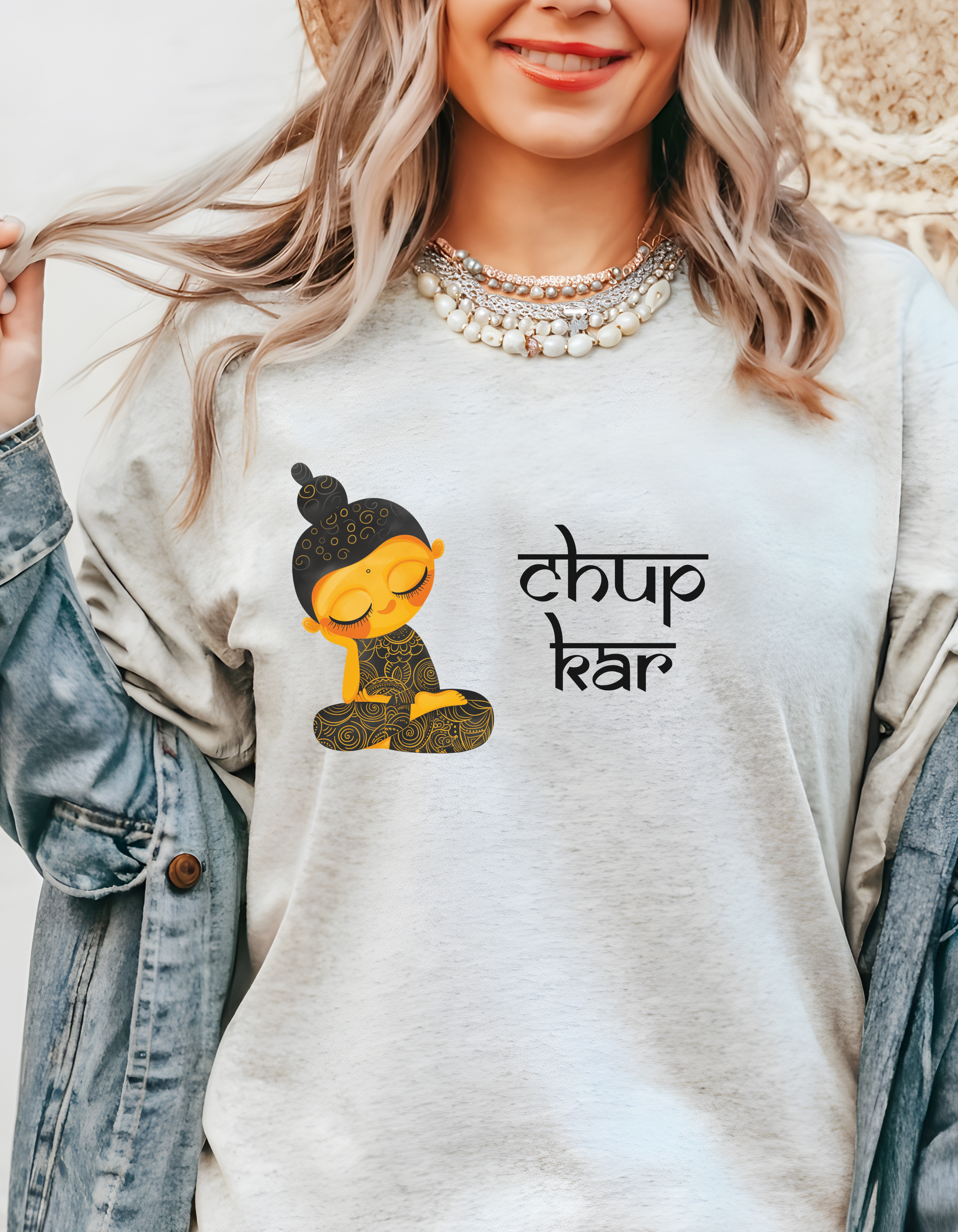 Chup Kar T-Shirt Lifestyle Mockup | Nutty Designs