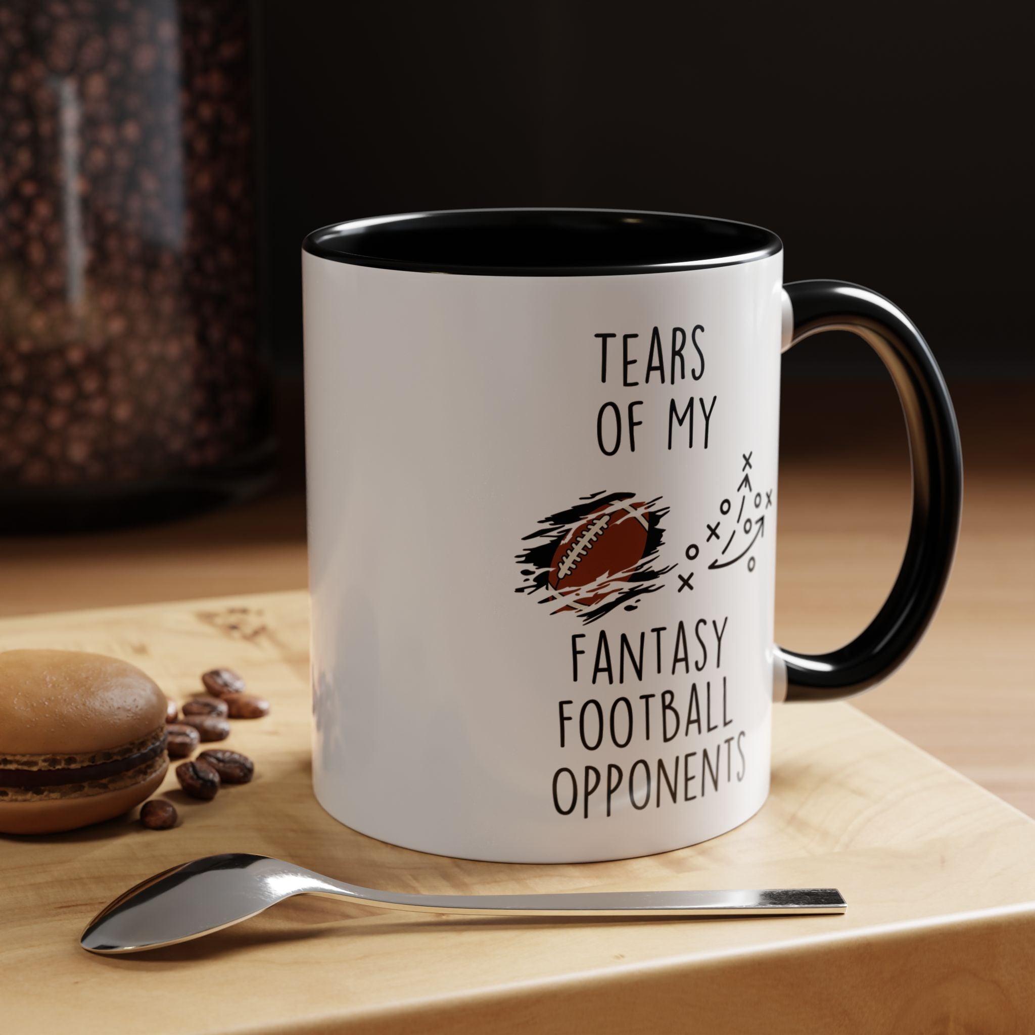 Funny Coffee Mug, Personalized Mug, Tears Of My Fantasy Football Opponents, Accent Cup (11, 15oz), Sarcastic Mug,  Tea Cup, Gift Under 20