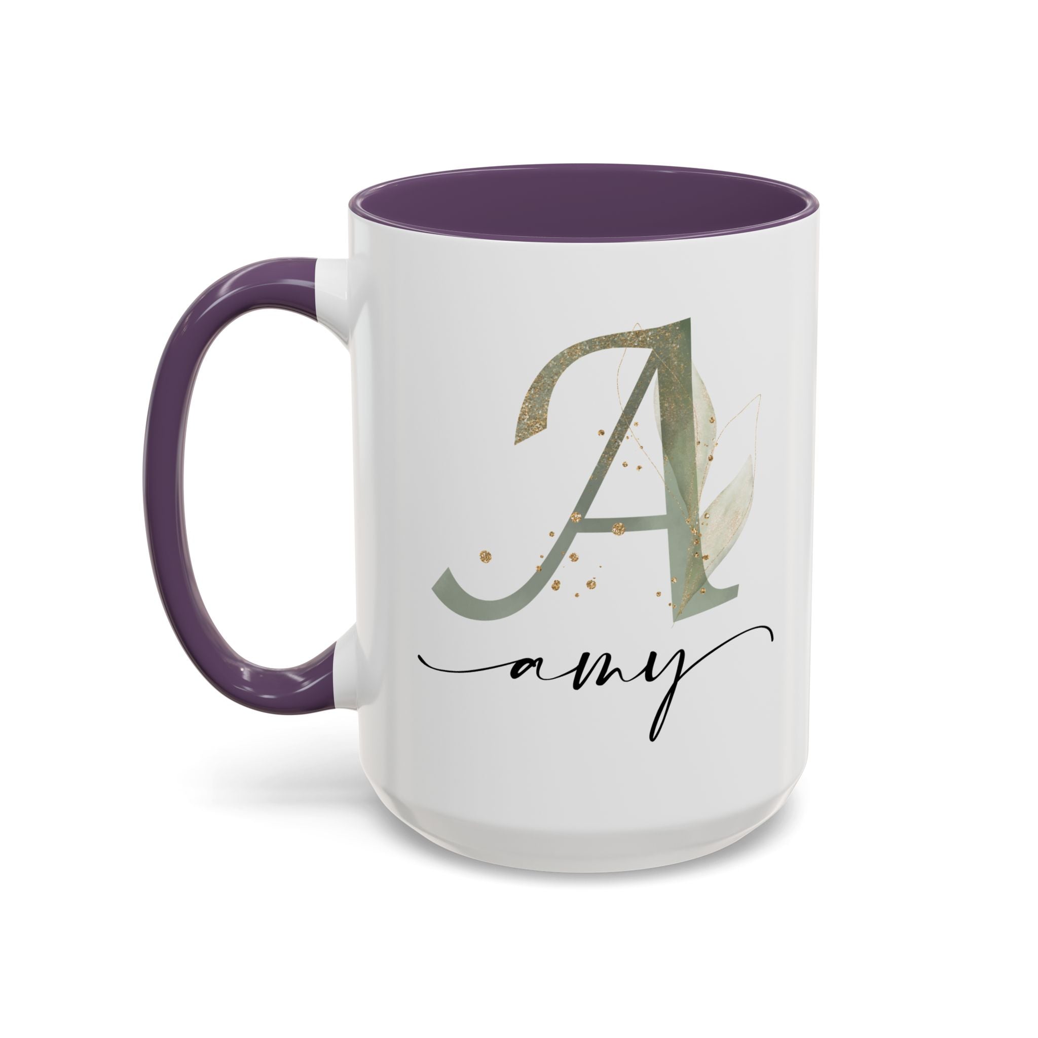 Personalized Floral Initial Coffee Mug for her, Custom Name Mug, Wedding Favor, Unique Home Décor Coffee Cup, Girlfriend Gift, Monogram Mug