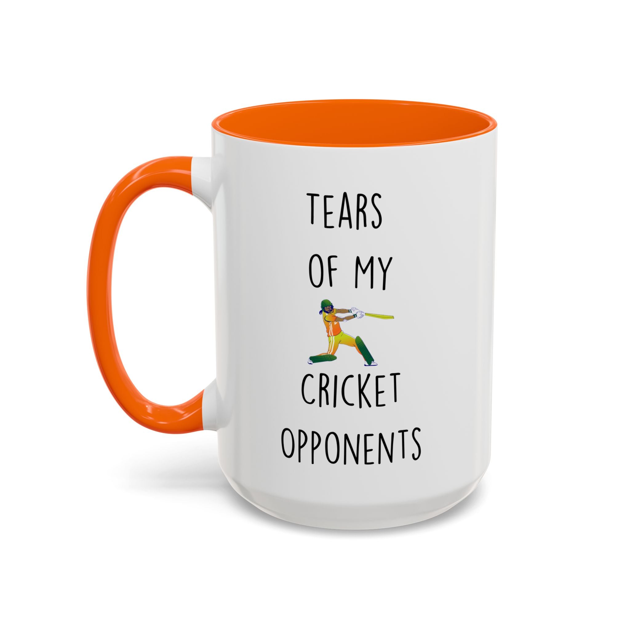 Funny Coffee Mug, Personalized Mug, Tears Of My Cricket Opponents, Accent Cup (11, 15oz), Sarcastic Mug,  Tea Coffee Cup, Gift Under 20