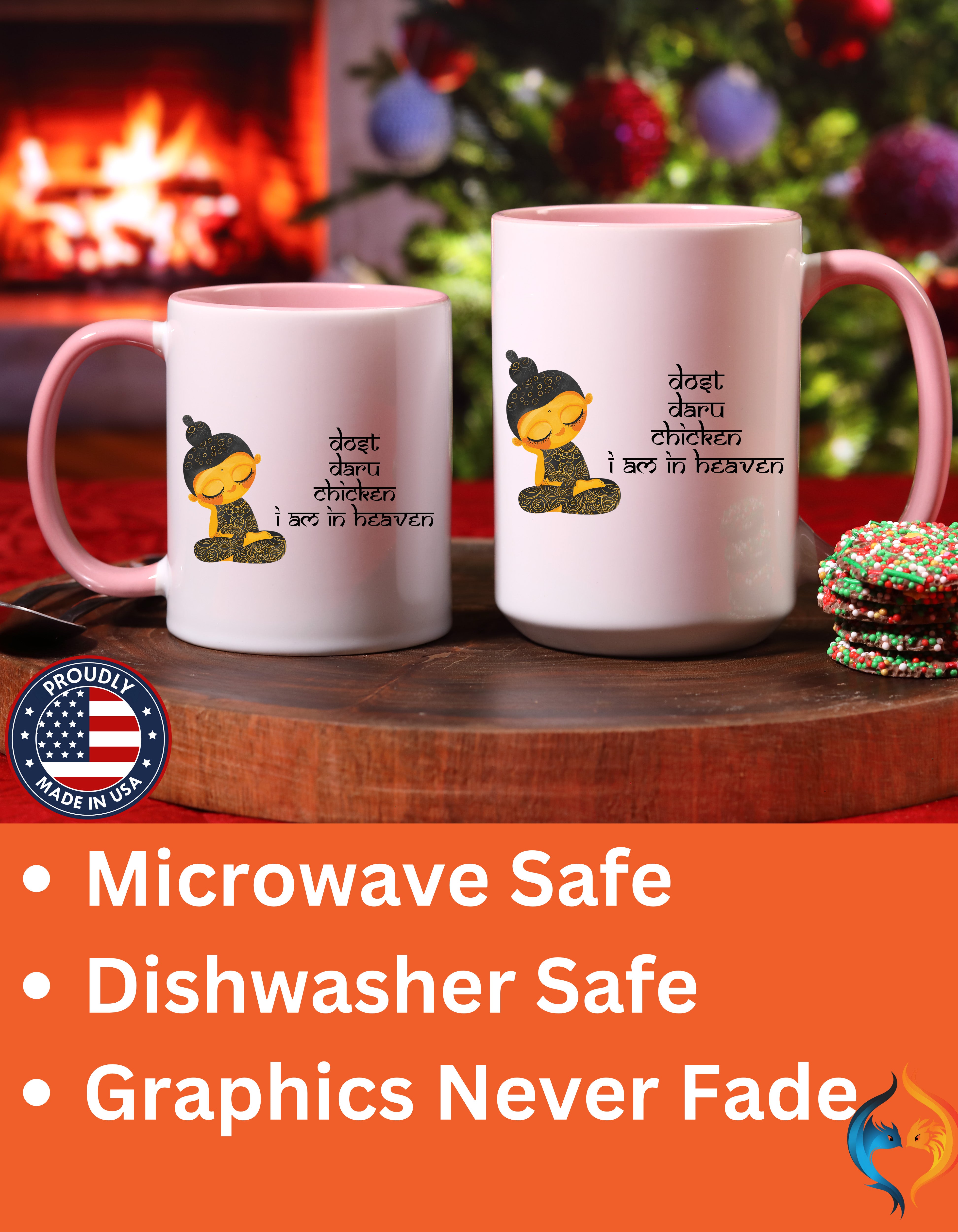 Dost Daru Chicken I'm in Heaven Pink accent mug product image