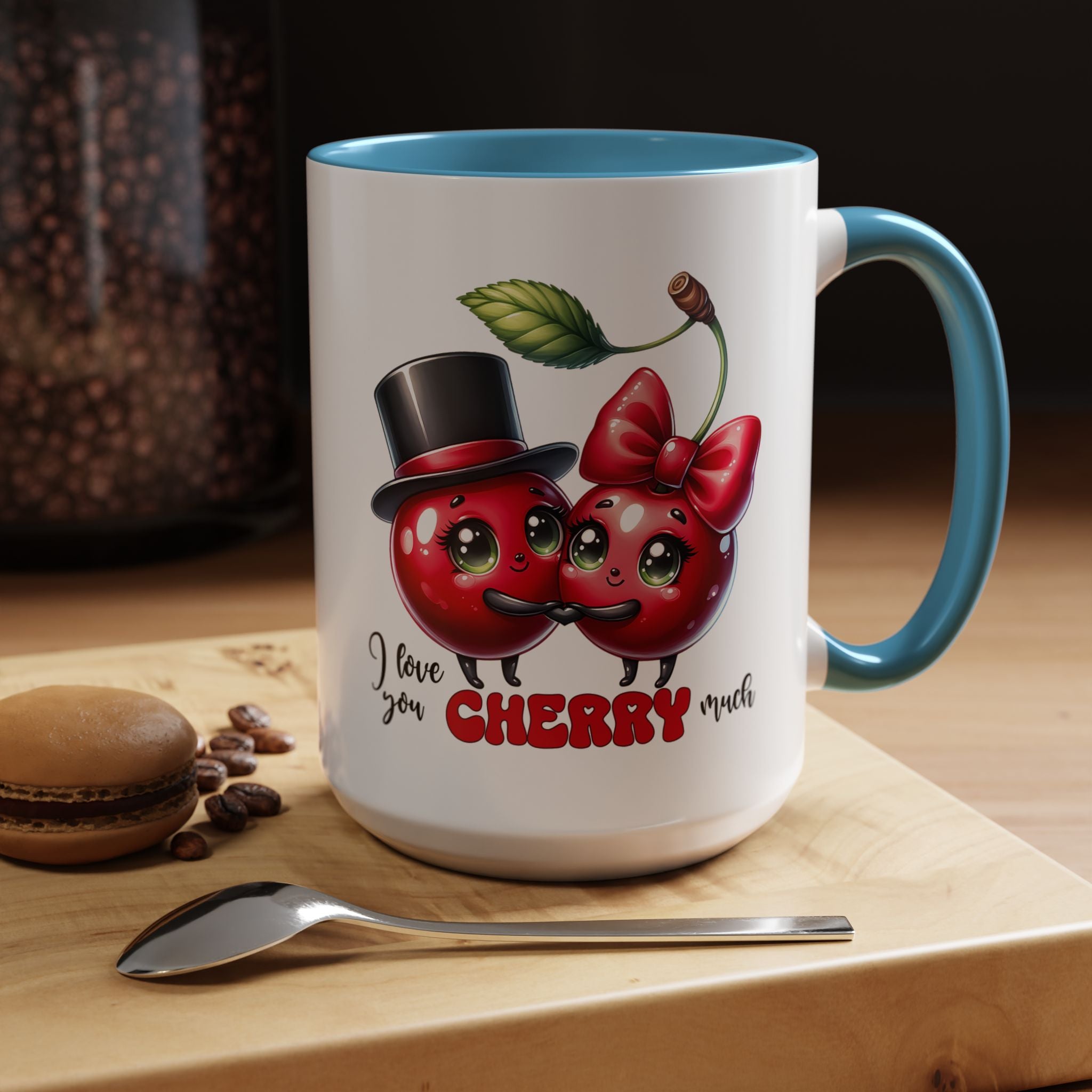 Personalized Cherry Couple Mug - I Love You Cherry Much