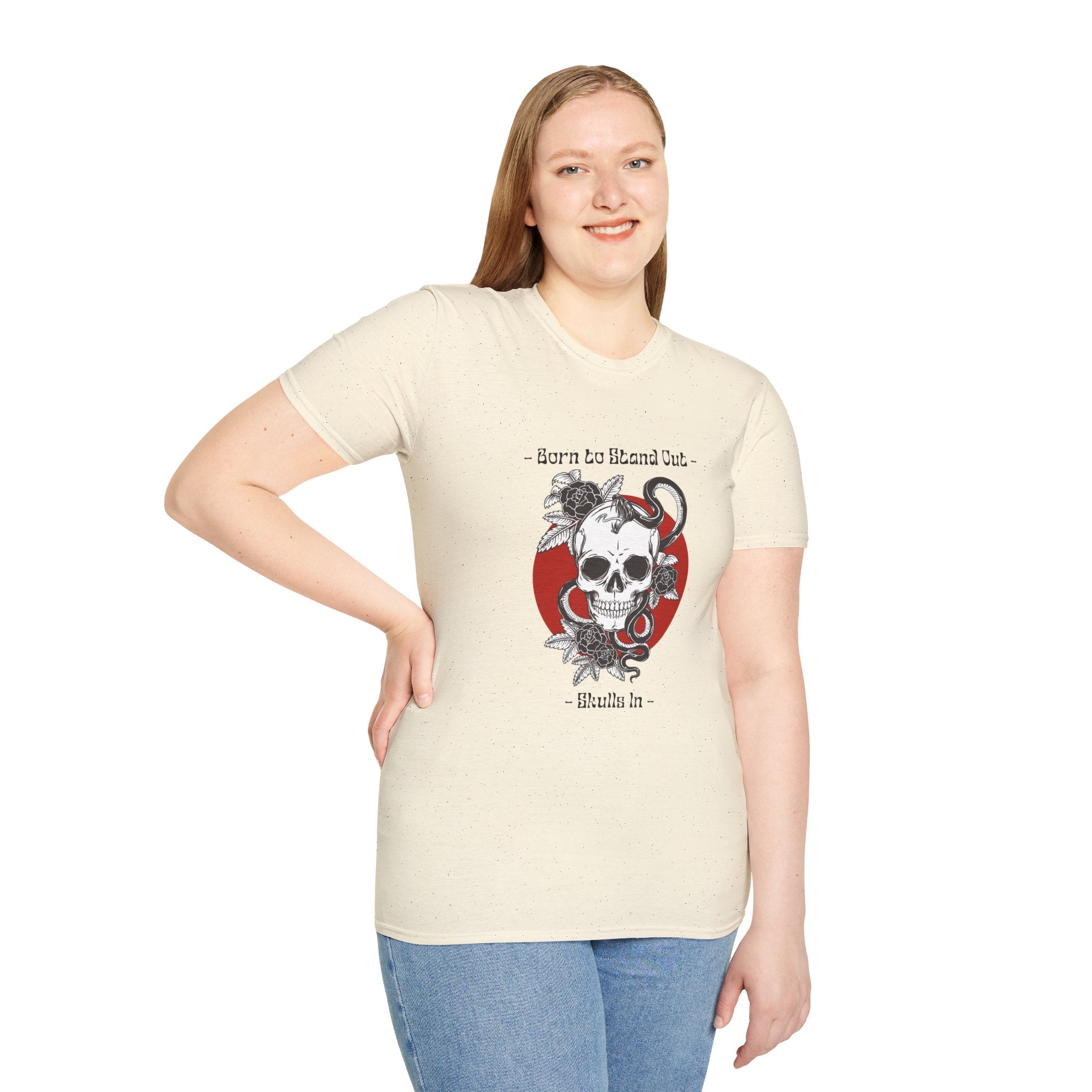 Born To Stand Out Skulls In t-shirt