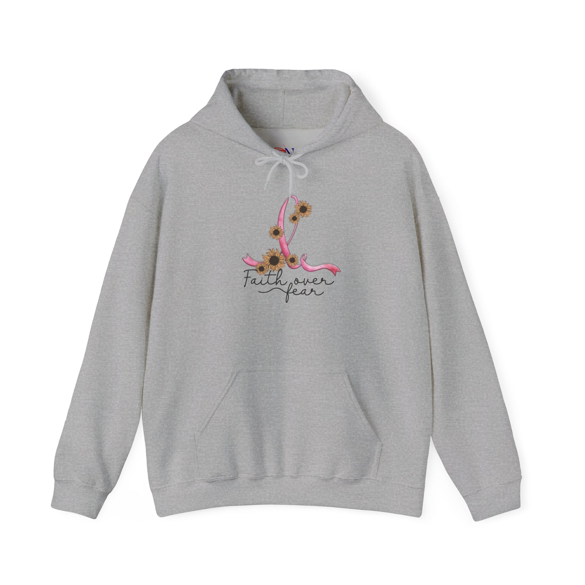 Faith Over Fear Floral Hoodie — Inspirational Women's Pullover