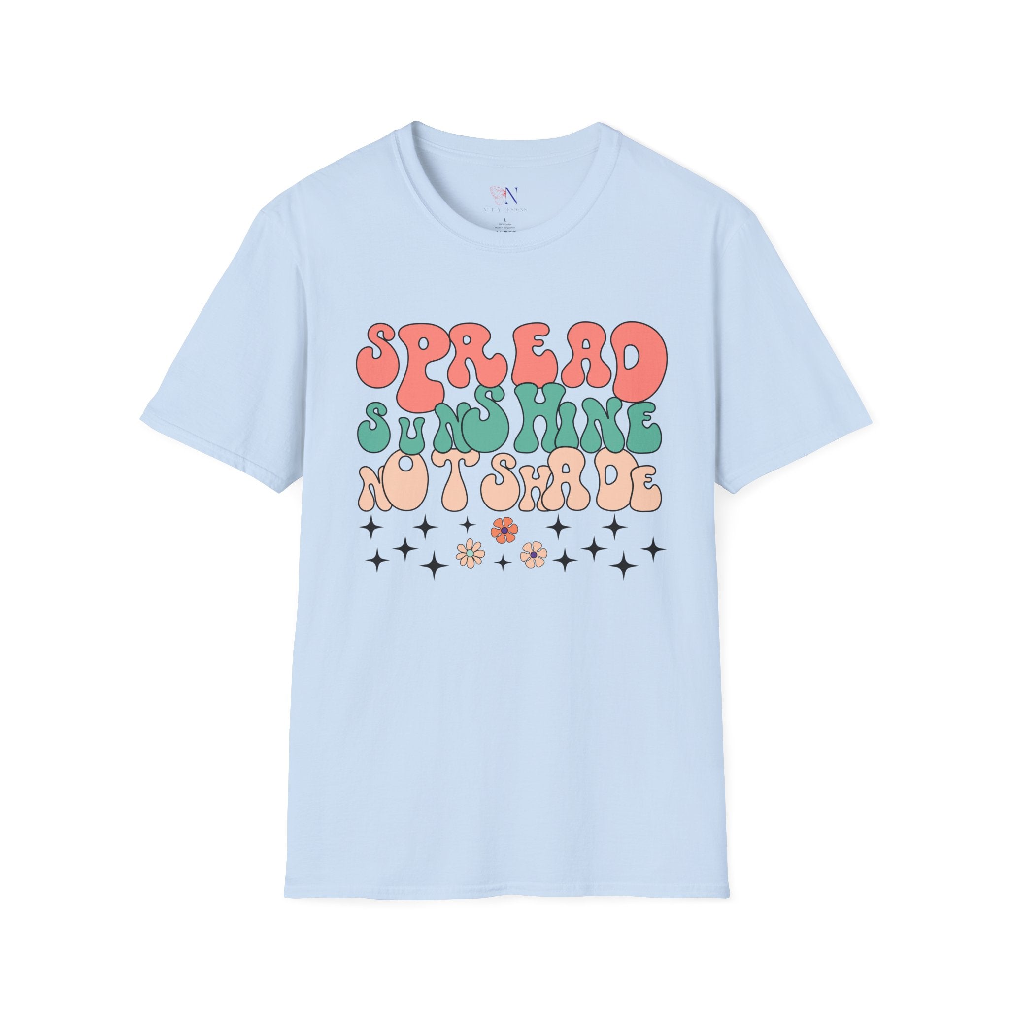 Retro Sunshine Not Shade T-Shirt, Positive Vibes Tee, Inspirational Shirt, Happy Vibes Top, Motivational tshirt, Sunny Days Apparel