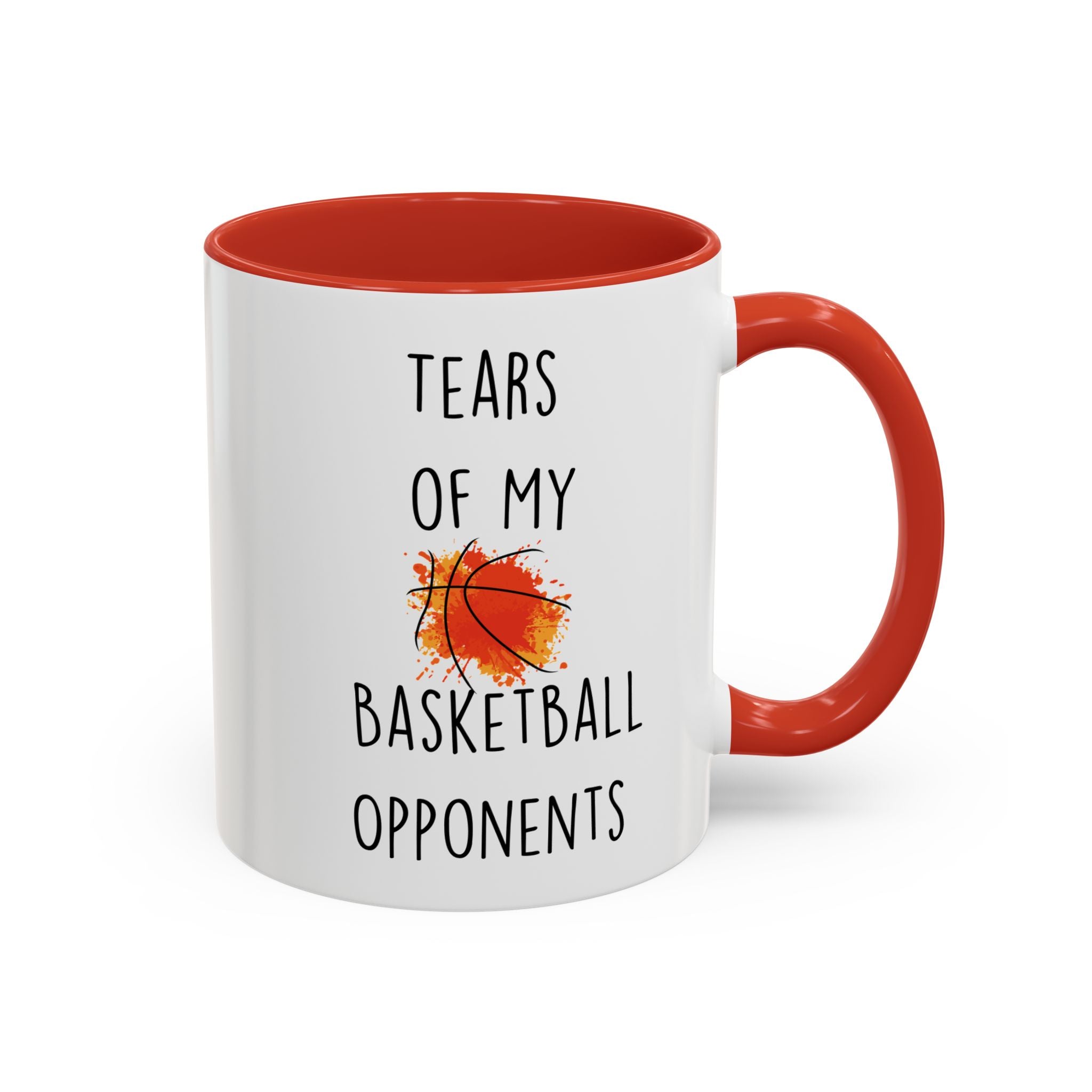 Funny Coffee Mug, Personalized Mug, Tears Of My Basketball Opponents, Accent Cup (11, 15oz), Sarcastic Mug,  Tea Coffee Cup, Gift Under 20