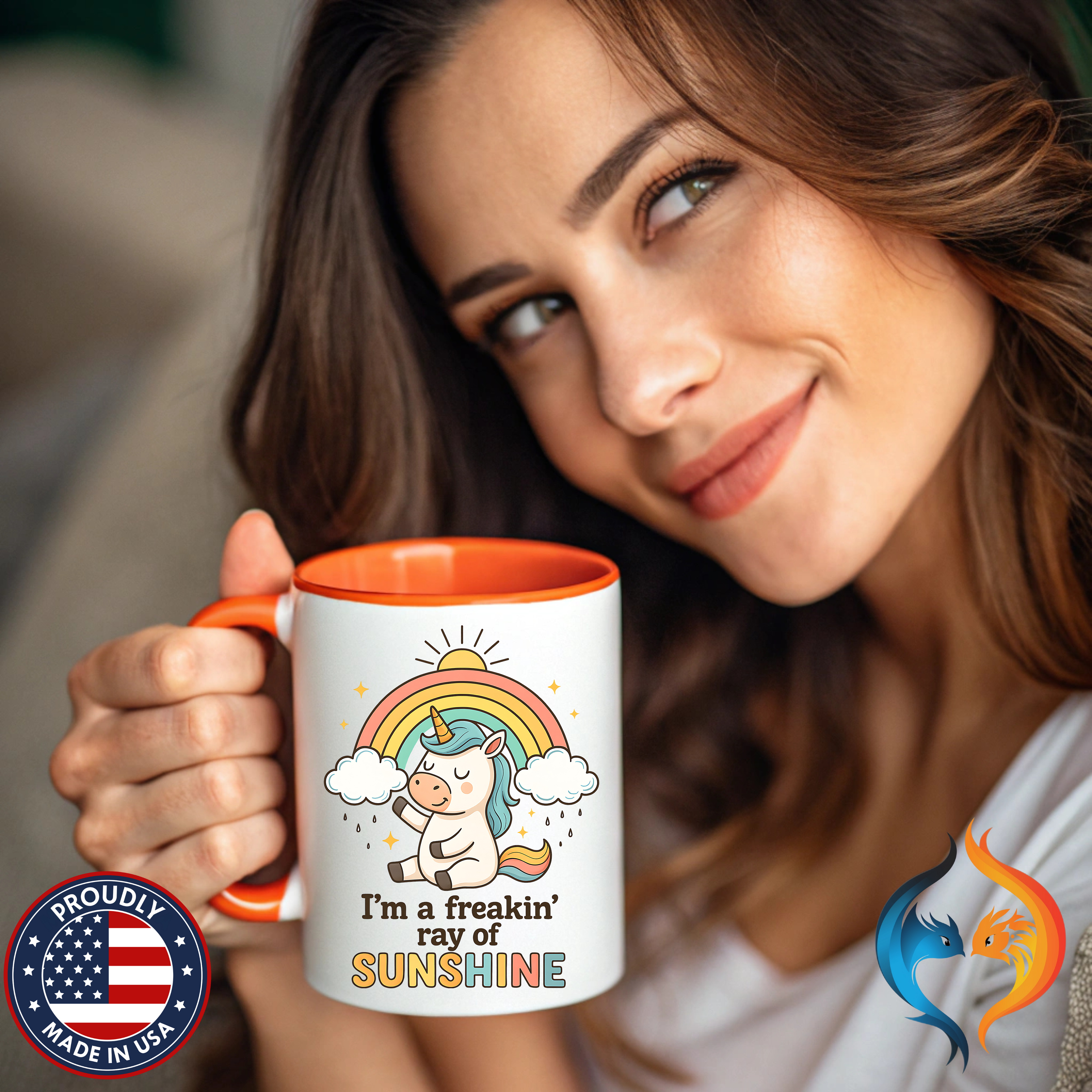 Freaking Ray of Sunshine Mug Product Photo | Nutty Designs