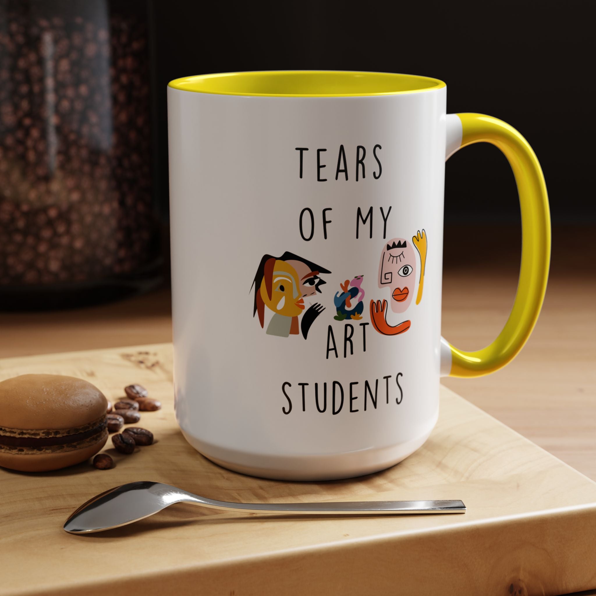 Funny Coffee Mug, Personalized Mug, Tears Of My Arts Students, Accent Cup (11, 15oz), Sarcastic Mug,  Tea Coffee Cup, Gift Under 20