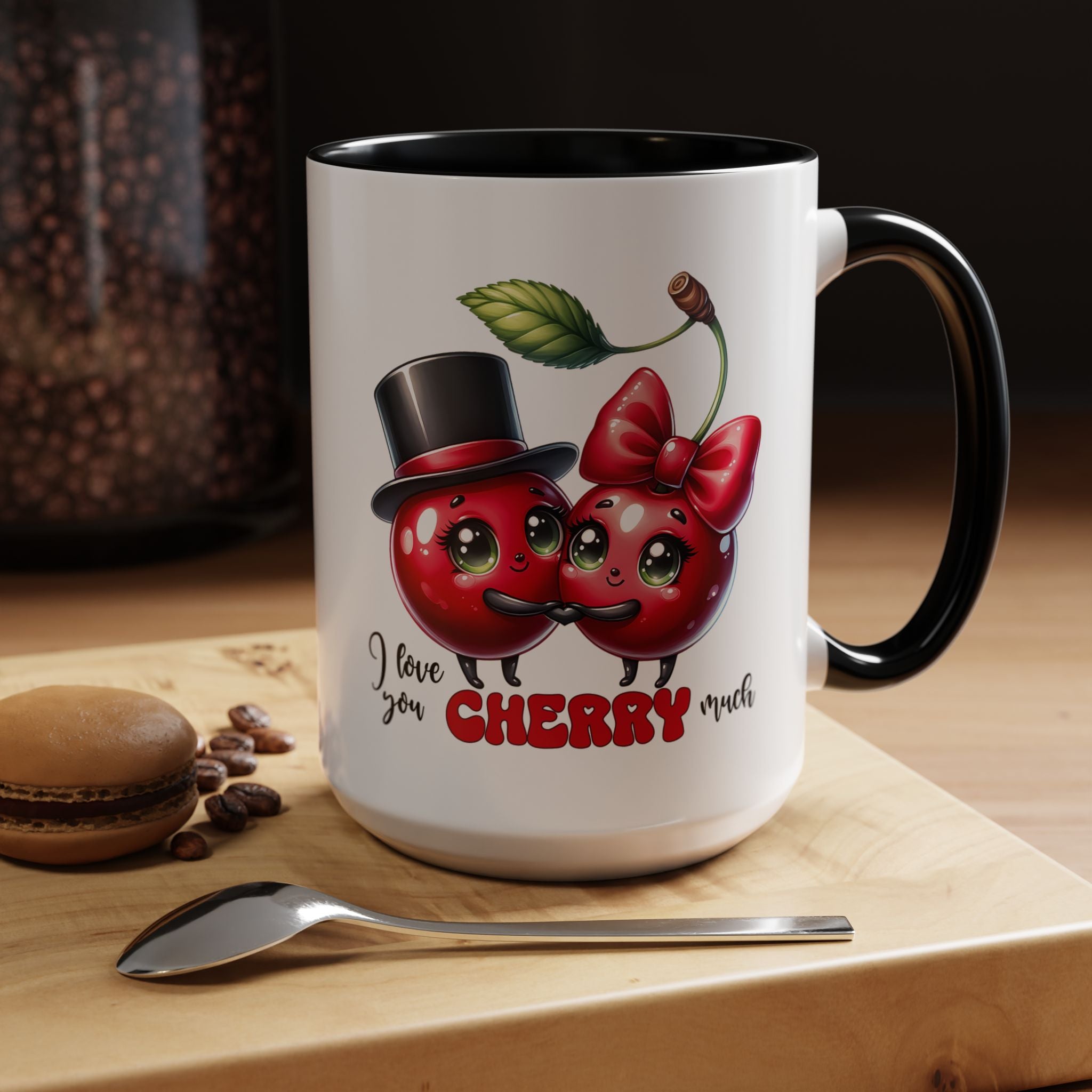 Personalized Cherry Couple Mug - I Love You Cherry Much