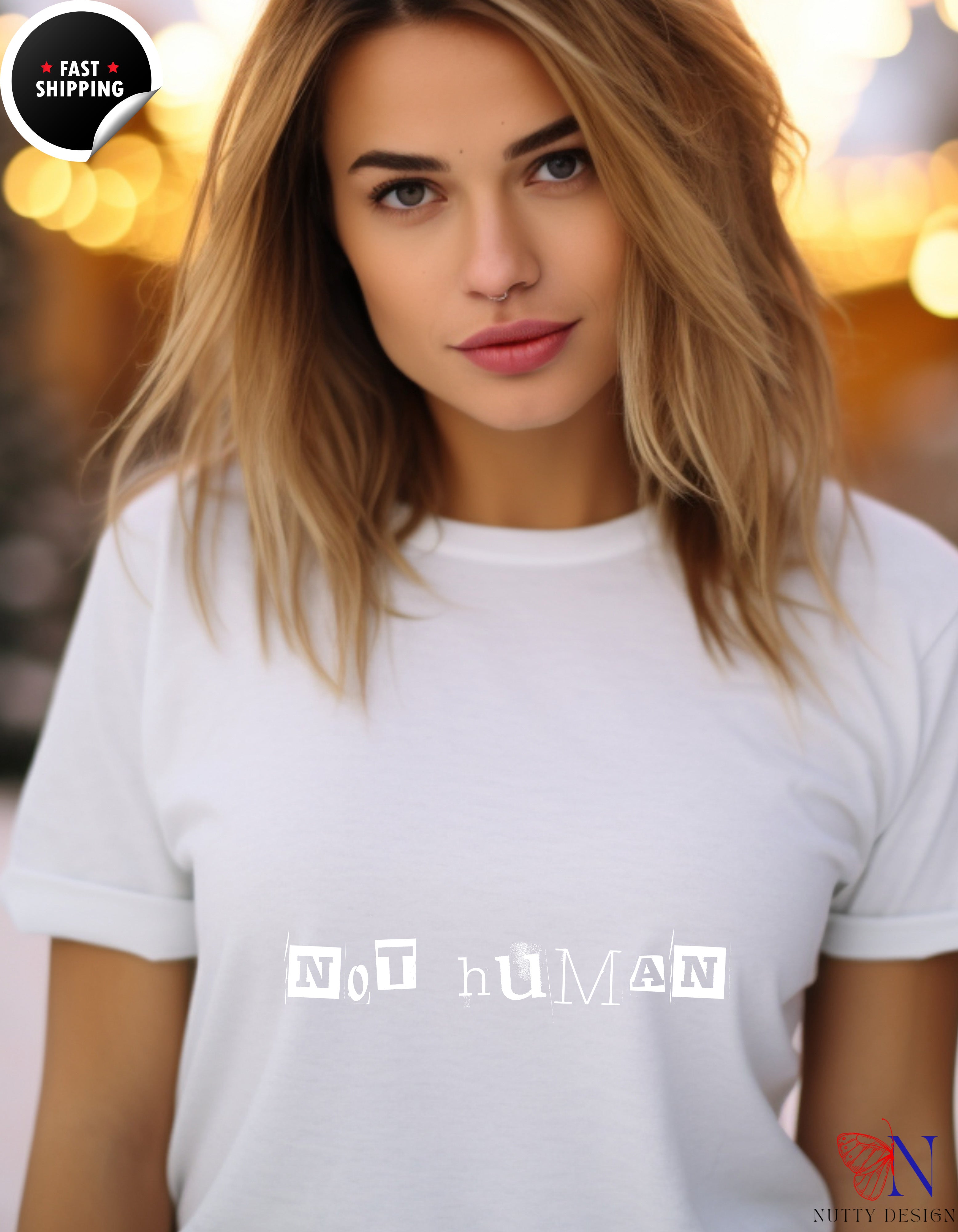 Not Human — Human Equality Protest T-Shirt Product Photo | Nutty Designs