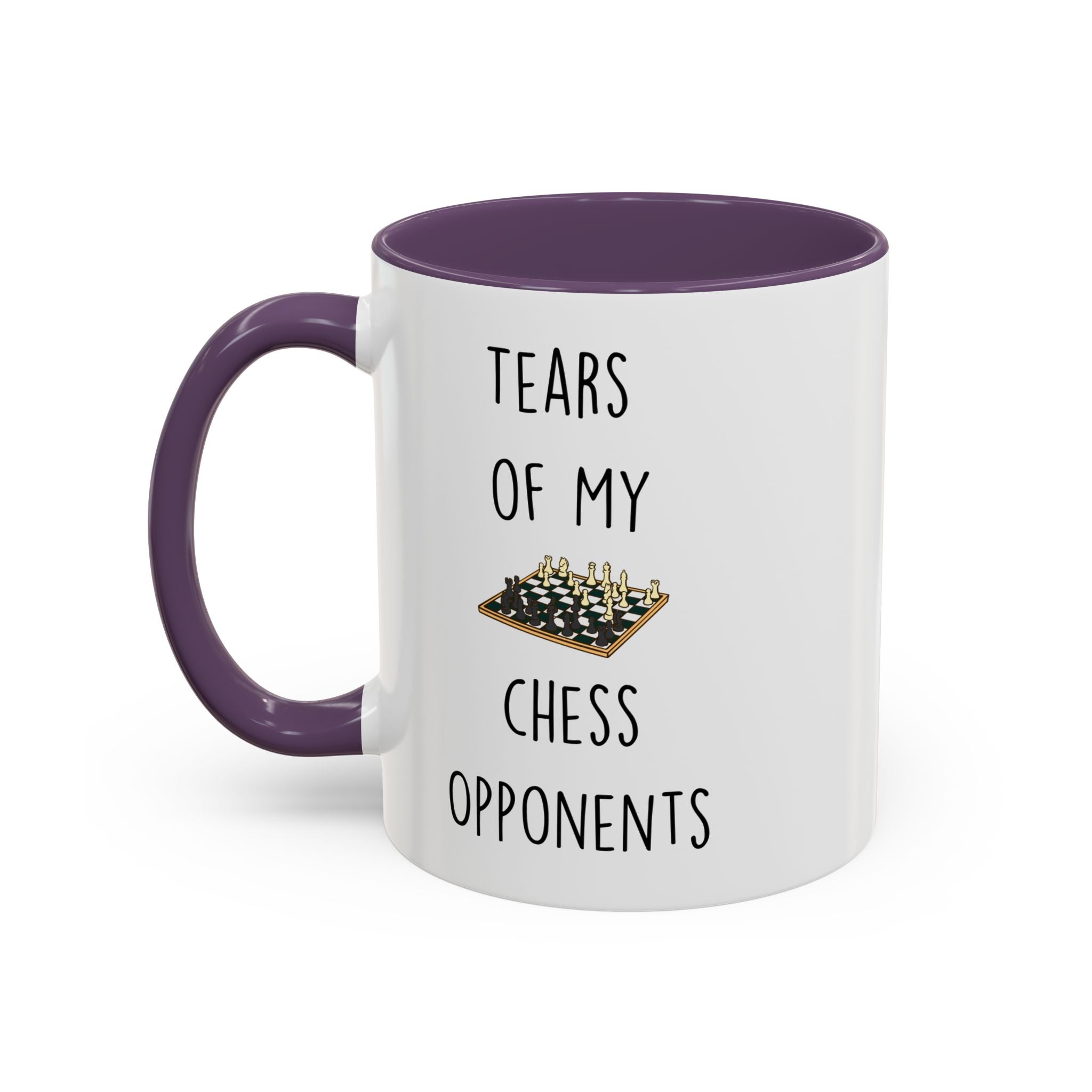 Funny Coffee Mug, Personalized Mug, Tears Of My Chess Opponents, Accent Cup (11, 15oz), Sarcastic Mug,  Tea Coffee Cup, Gift Under 20