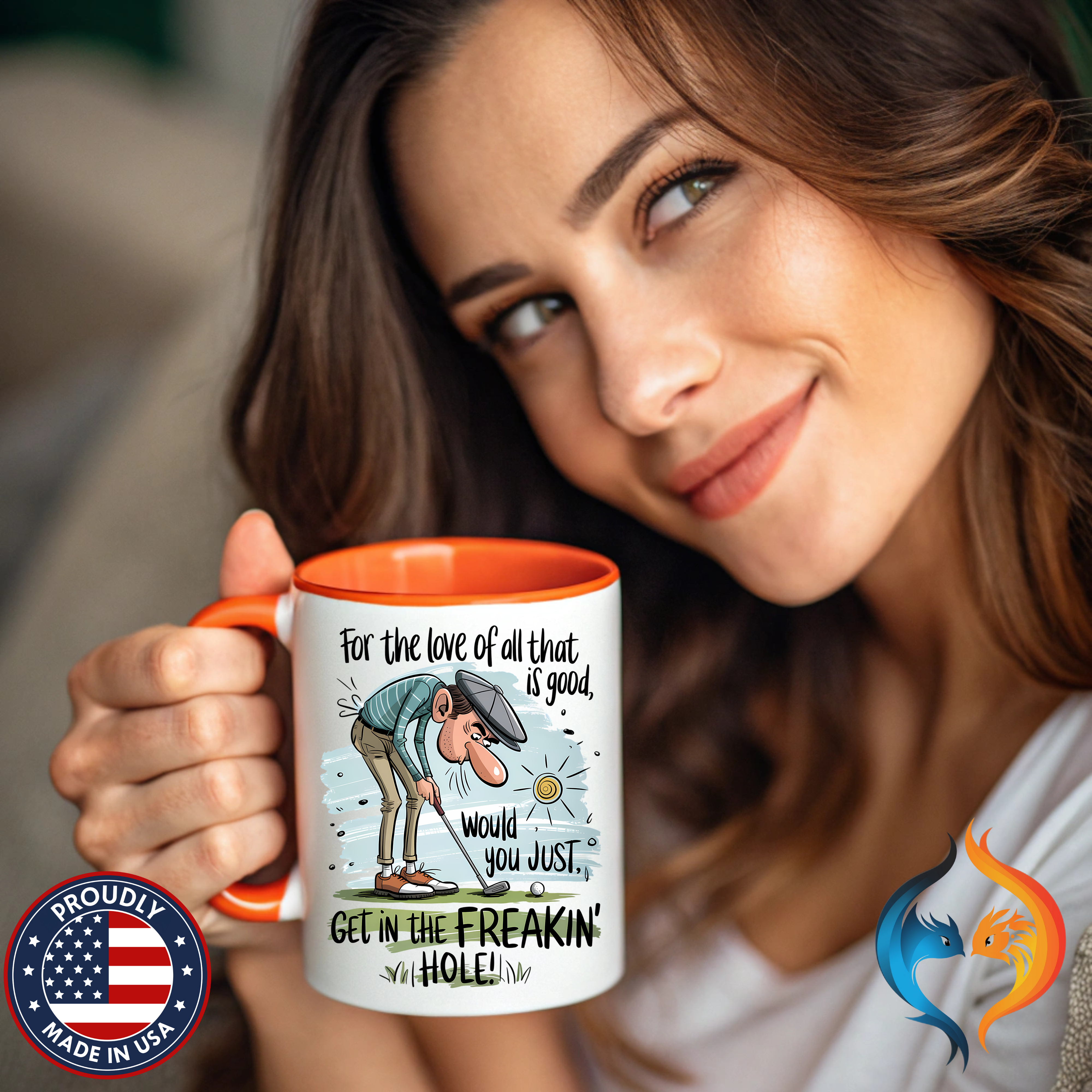 Get in the Freaking Hole Mug Lifestyle Mockup | Nutty Designs