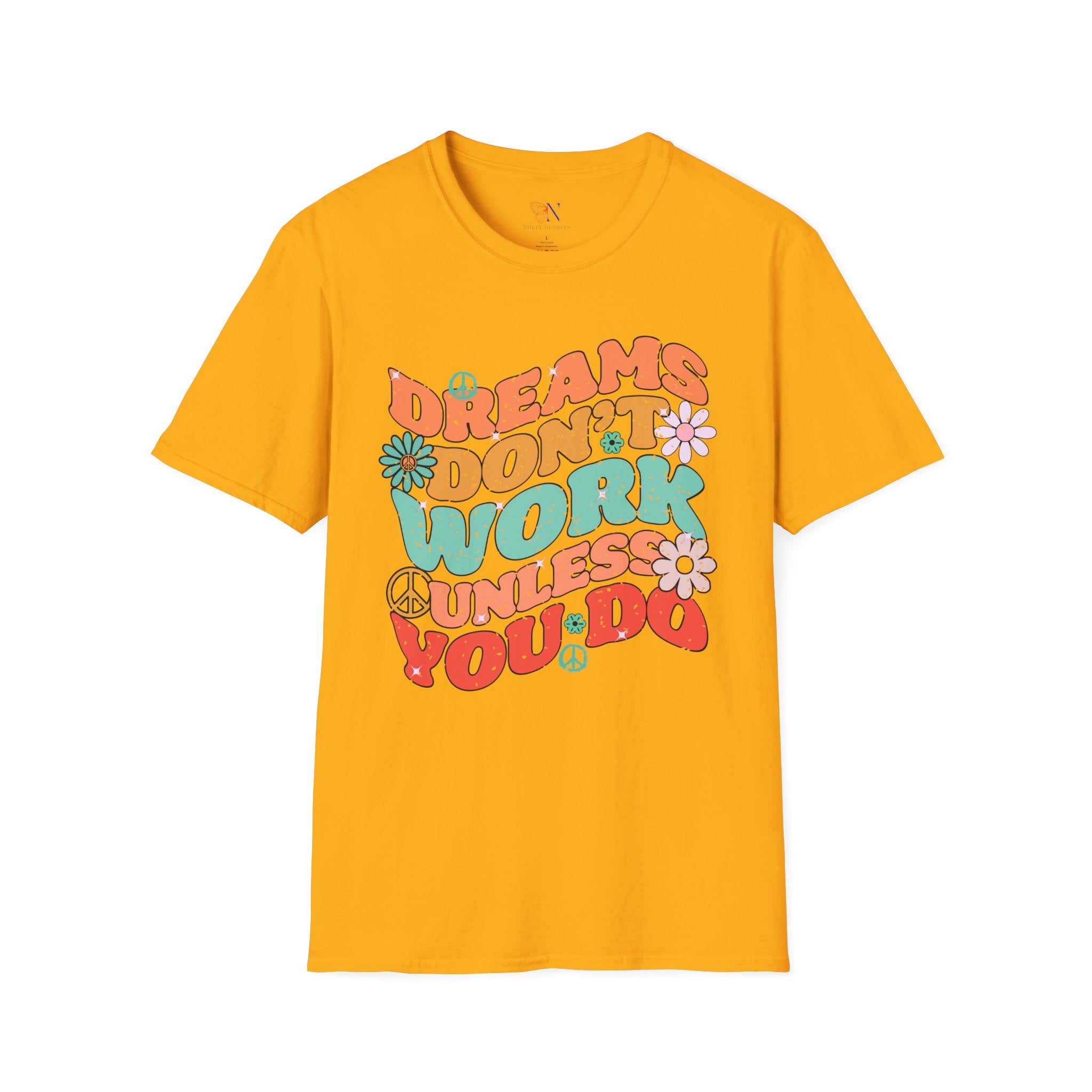 Motivational Graphic Tee, Inspirational Quote Shirt, Positive Vibes Tshirt, Goal Getter T-shirt, Dreams Don't Work Unless You top