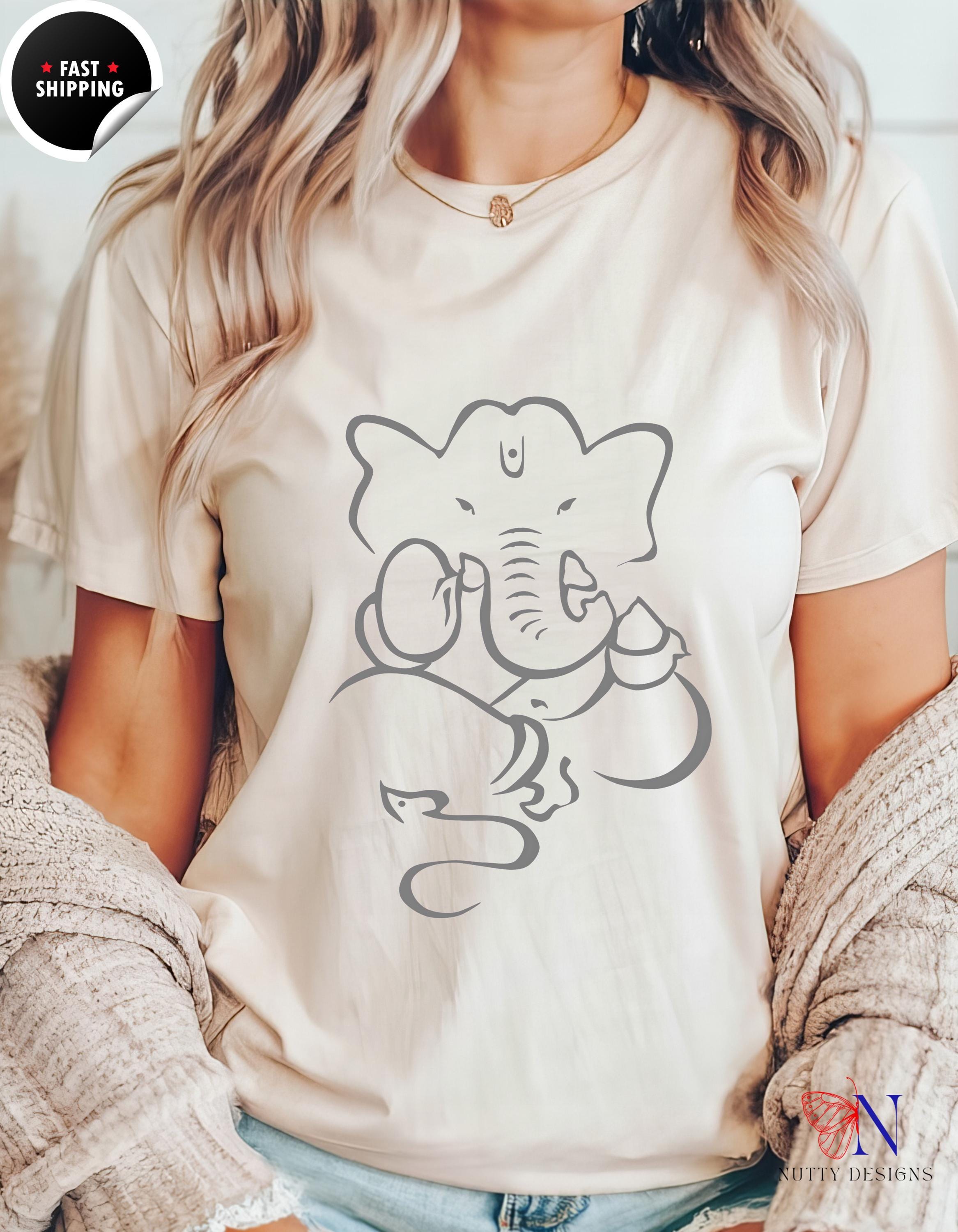 Ganesha The God Graphic T-shirt | Divine Gift for Diwali, Navratri & Durga Pooja | Hindu Religion Lover Tee