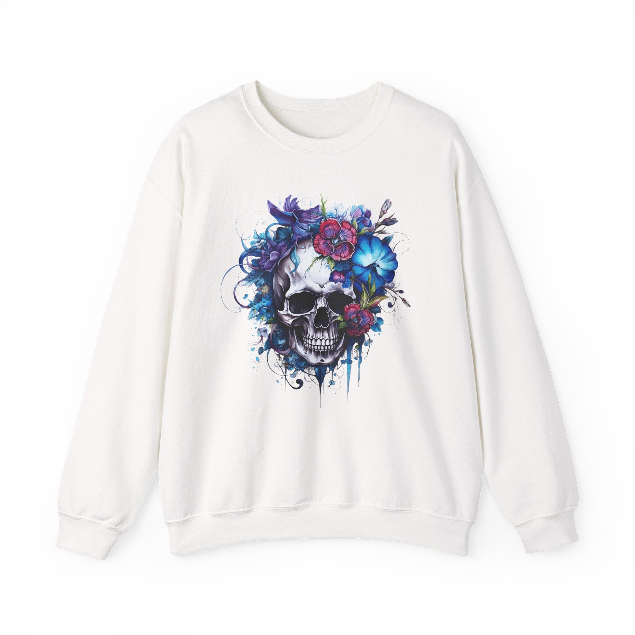 Skull Bloom, Halloween Themed Sweatshirt