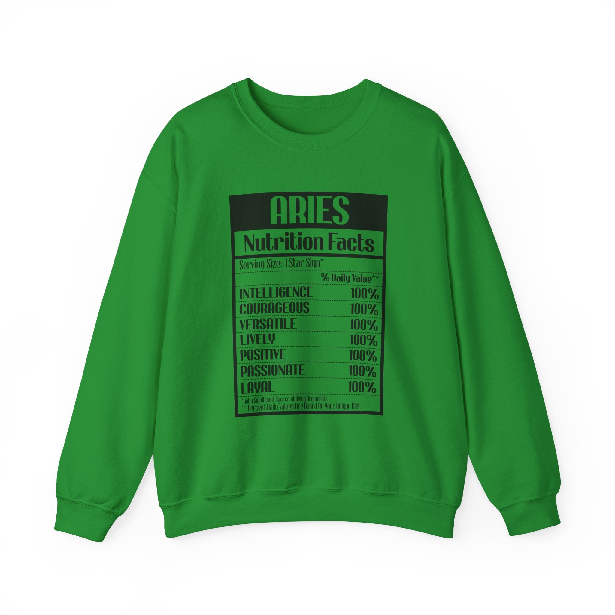 Aries nutrition facts cute sweatshirt