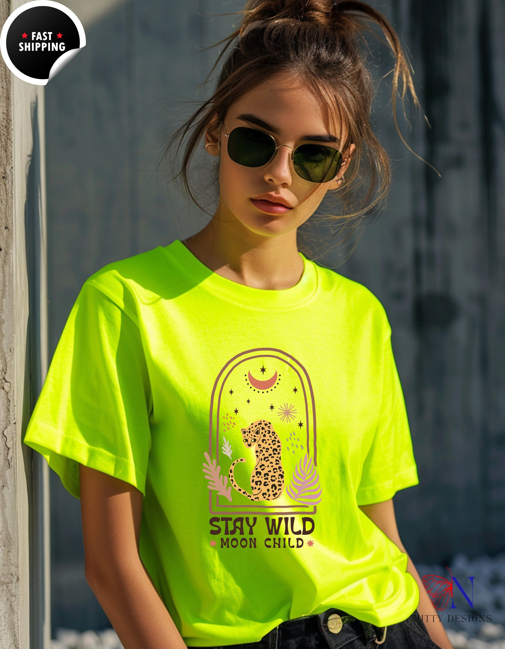 Stay wild, Moon child Shirt, Moon Bohemian Shirt, For Moon T-Shirt Product Photo | Nutty Designs