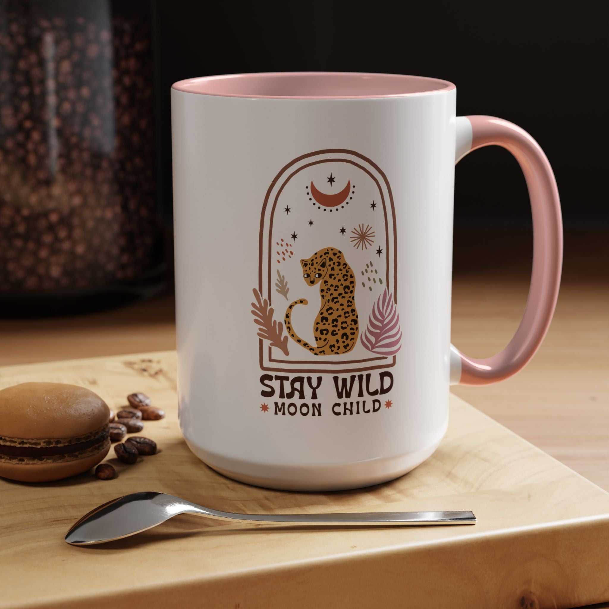 Funny Coffee Mug, Personalized Mug, Stay Wild Moon Child Accent Coffee Cup (11, 15oz), Gift Under 20, White Elephant gift, Motivational Cup