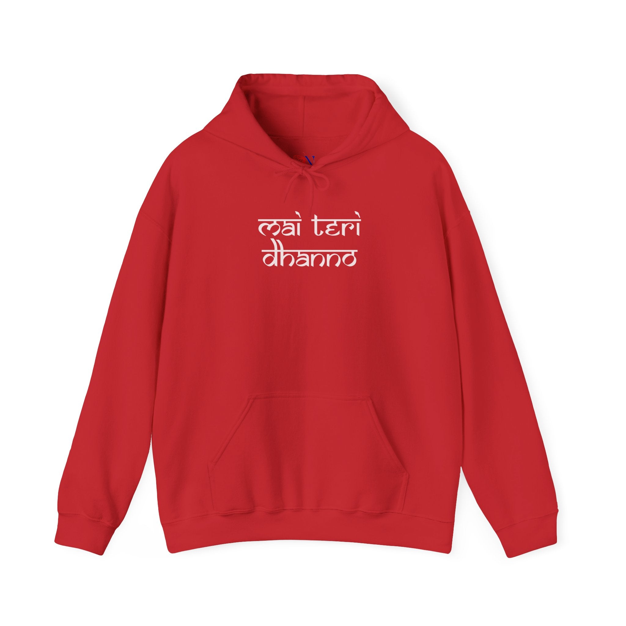 Mai Teri Dhanno Hoodie — Punjabi Quote Graphic Hooded Sweatshirt