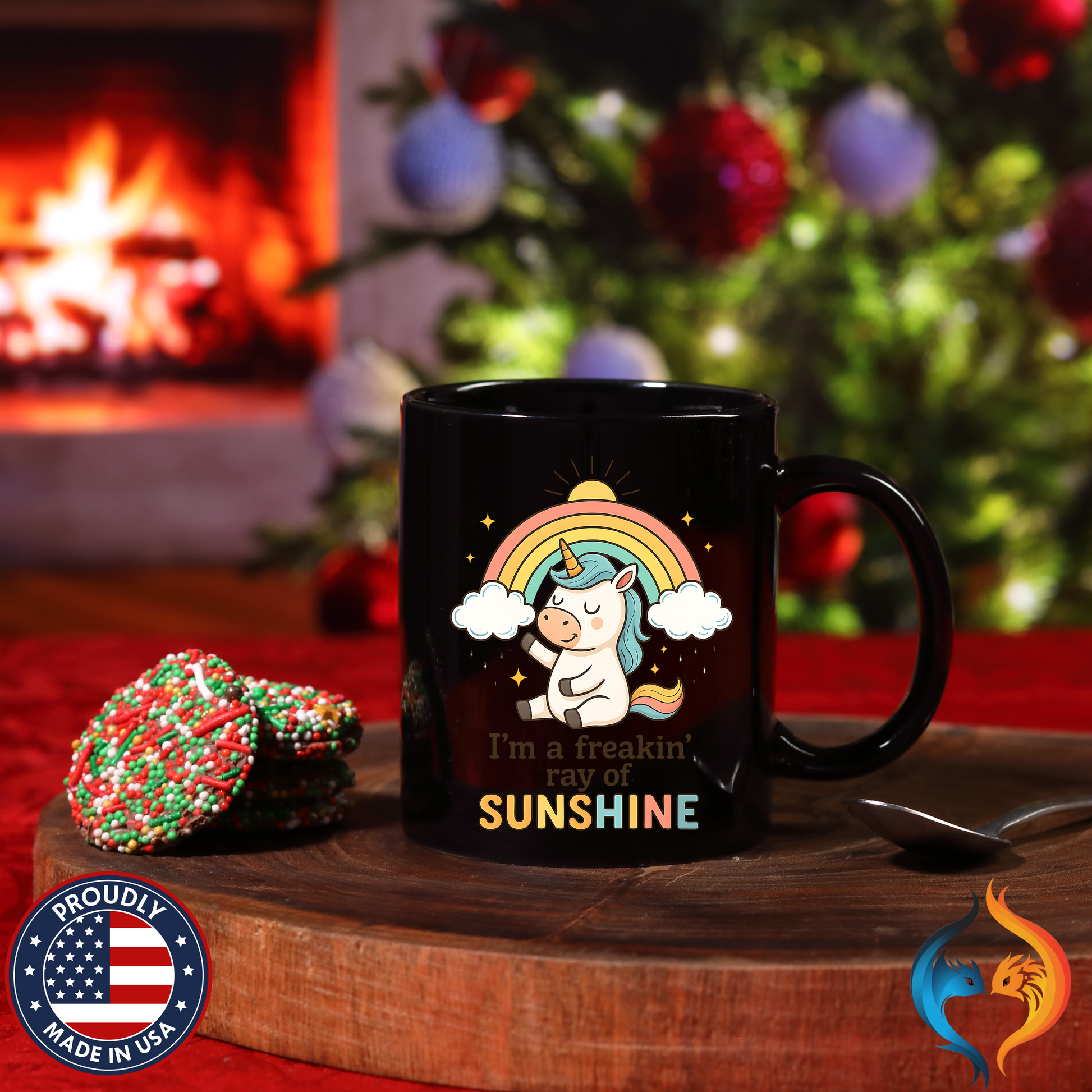 Freaking Ray of Sunshine Mug Lifestyle Mockup | Nutty Designs