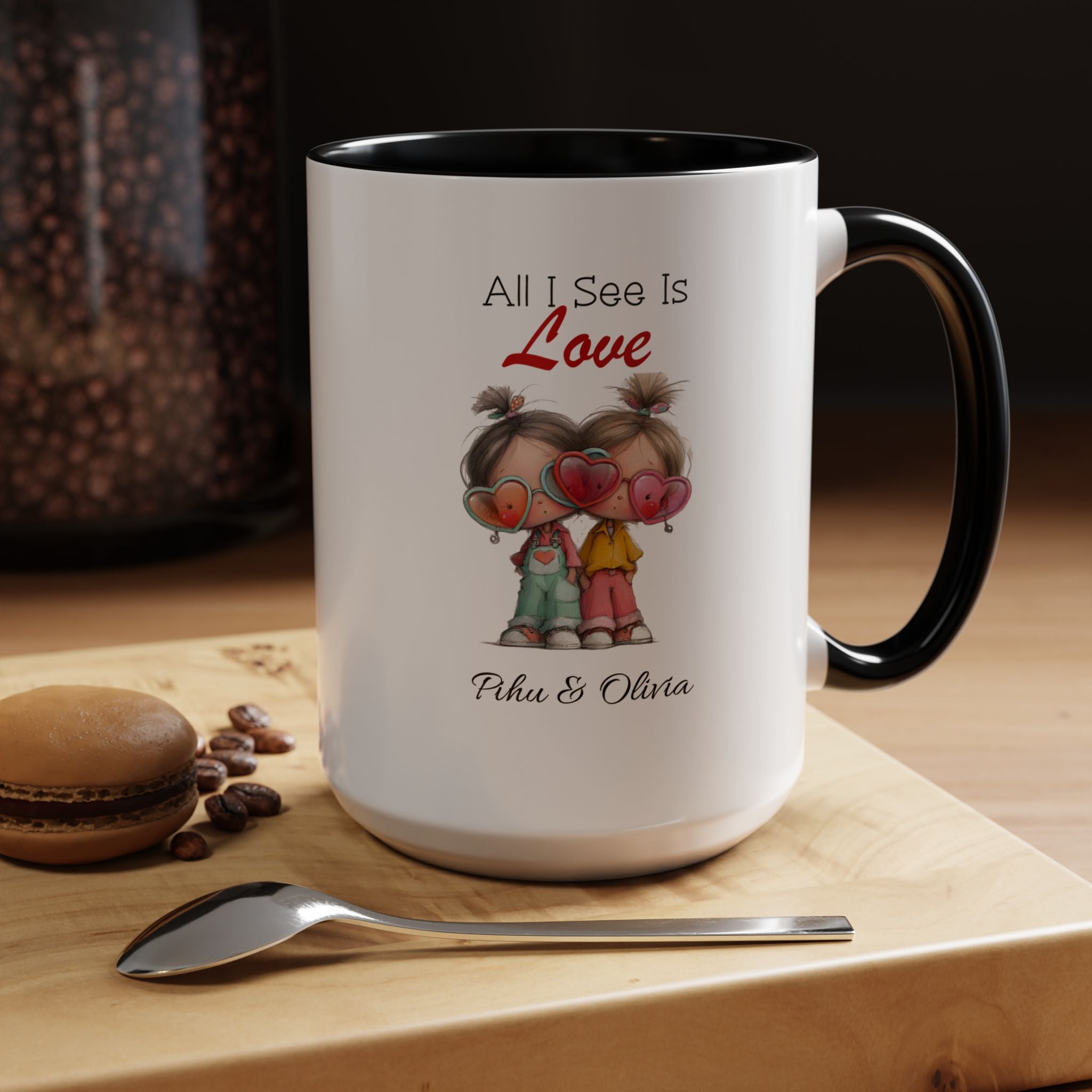 Personalized Couple Mug - All I See Is Love