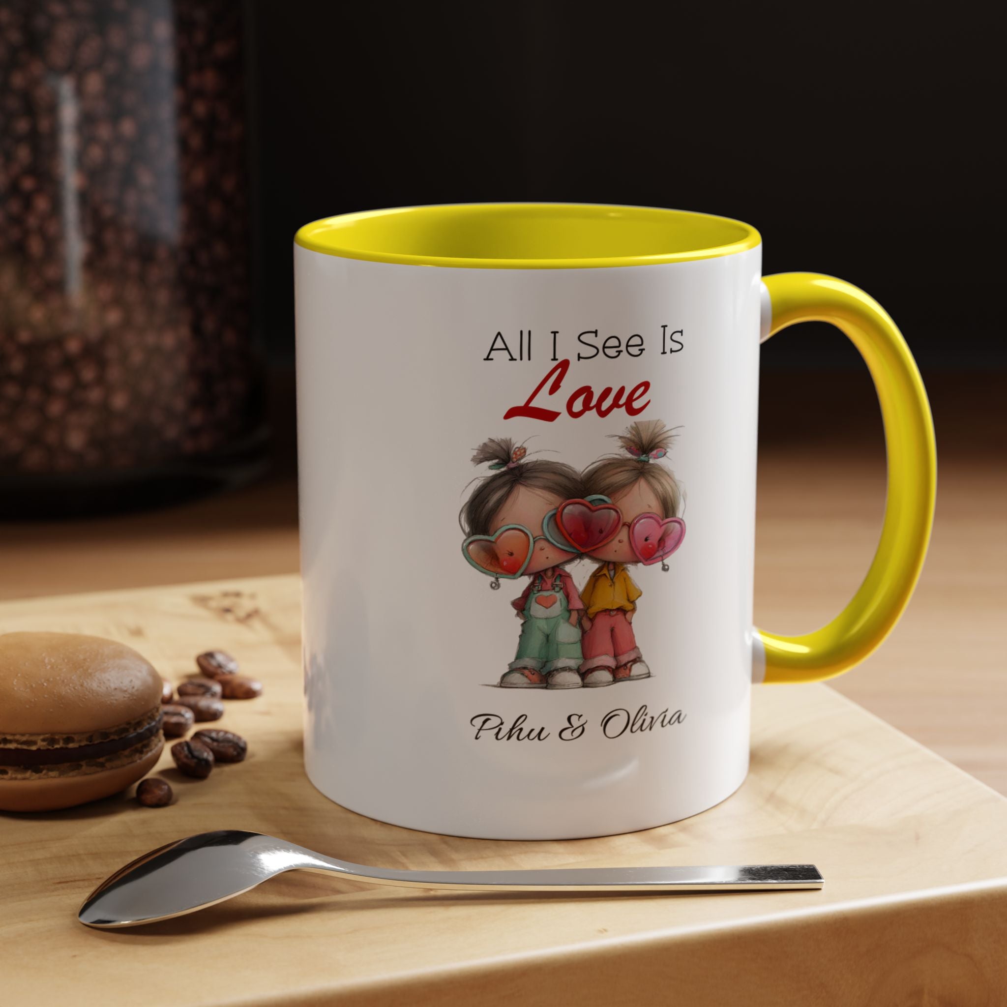 Personalized Couple Mug - All I See Is Love