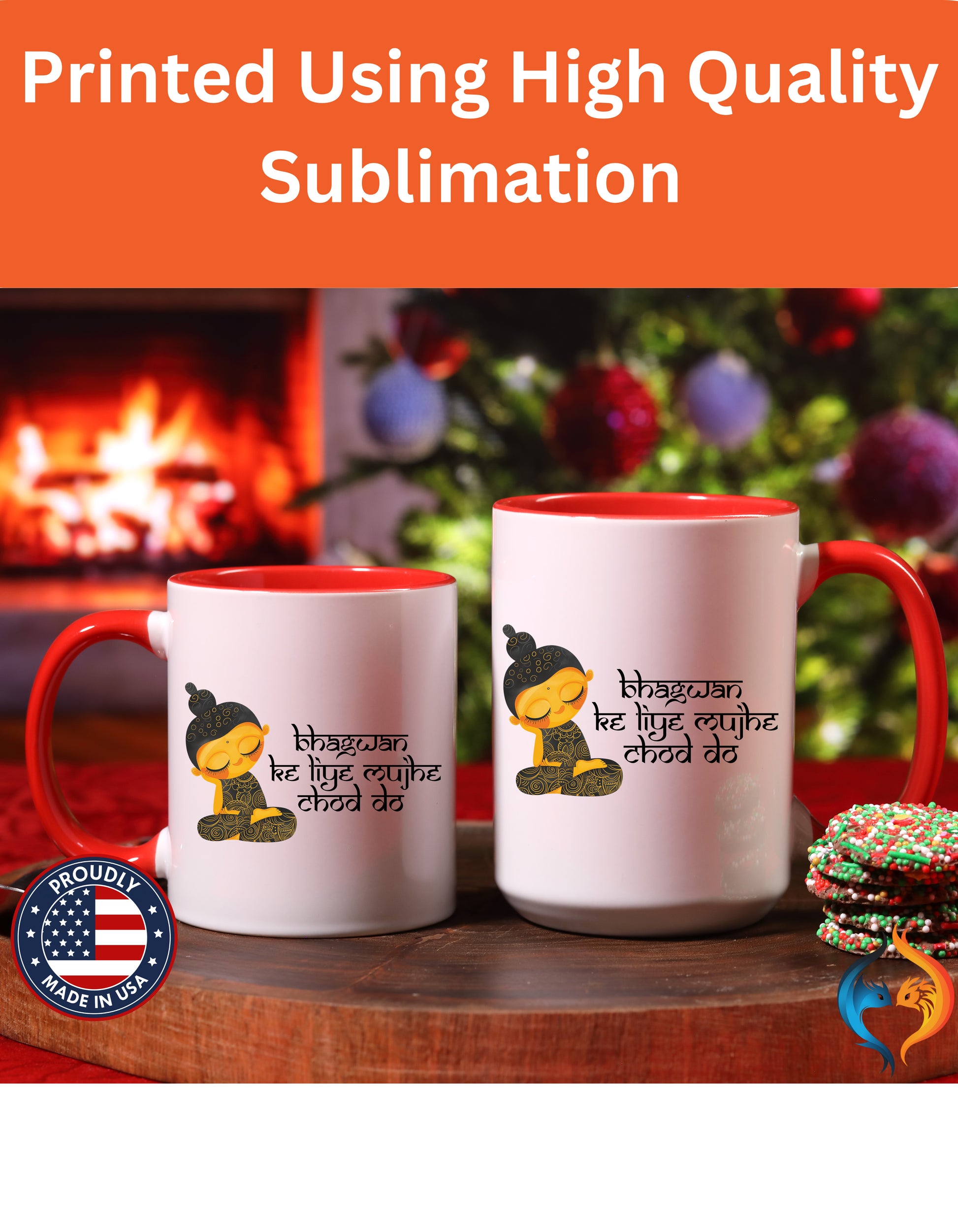 Bhagwan Ke Liye Mujhe Chod Do Red accent mug product image