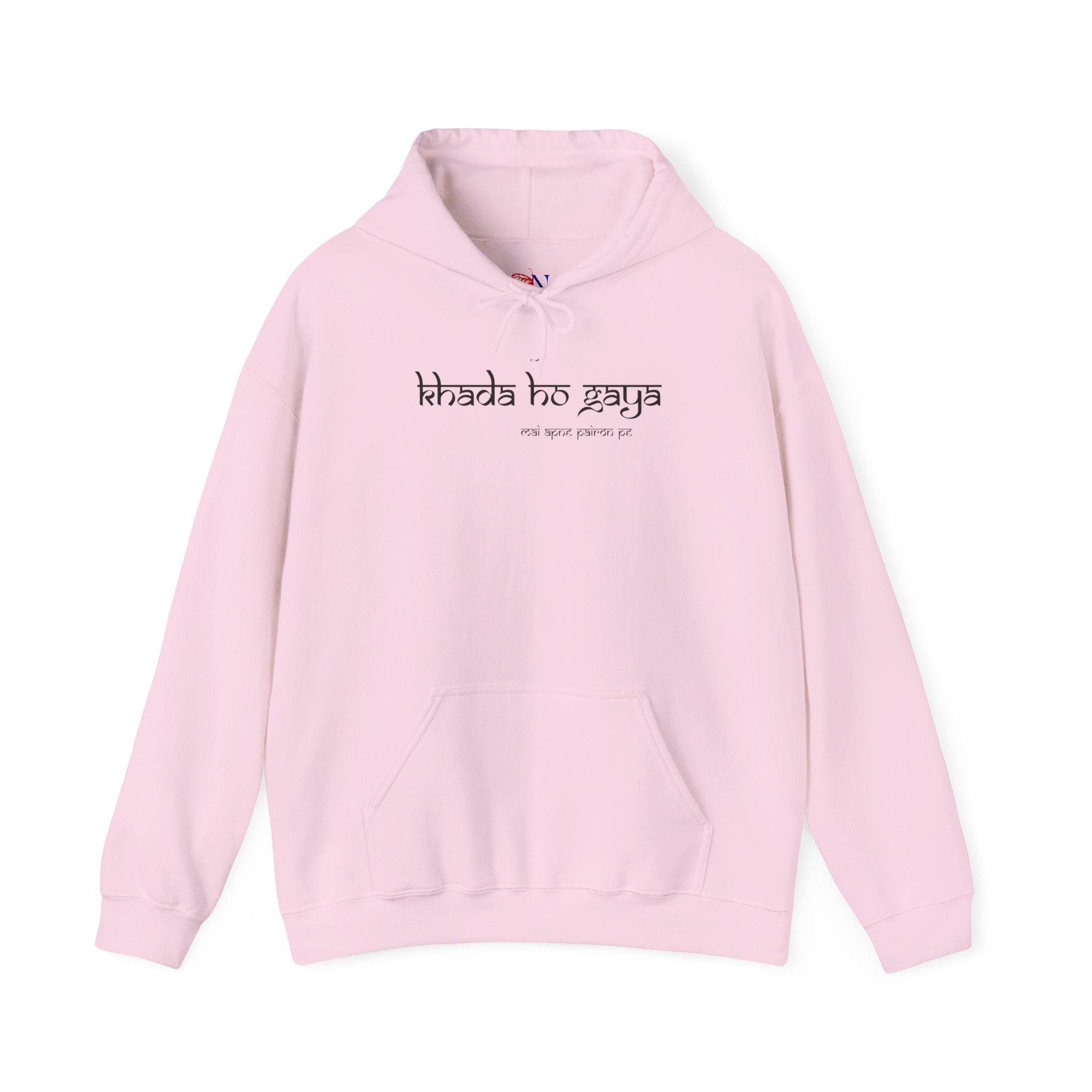 Hoodie — Minimal 'Lo Khada Ho Gaya' Desi Adult Humor Hoodie