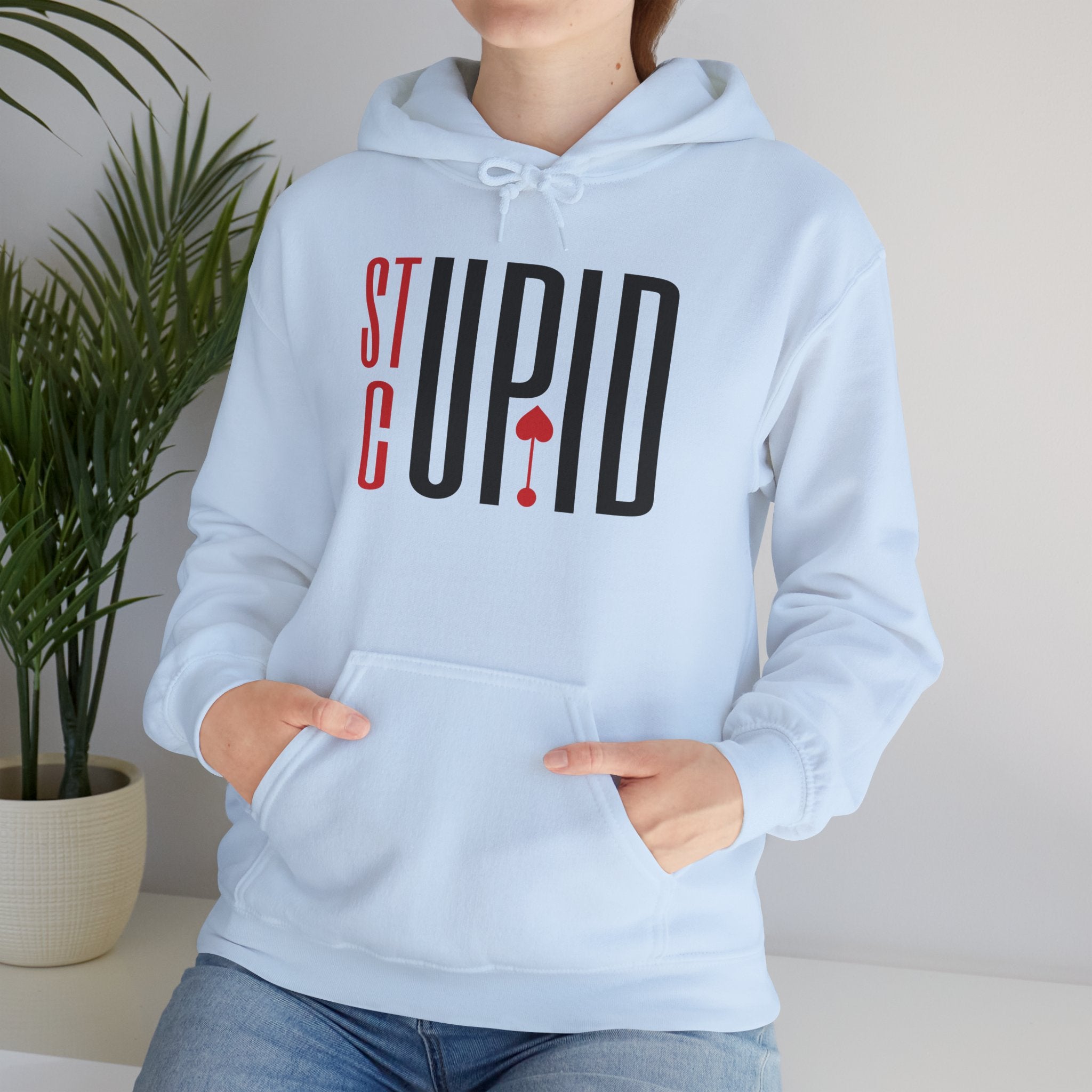 St Cupid Graphic Hoodie — Playful Heart Ace Design