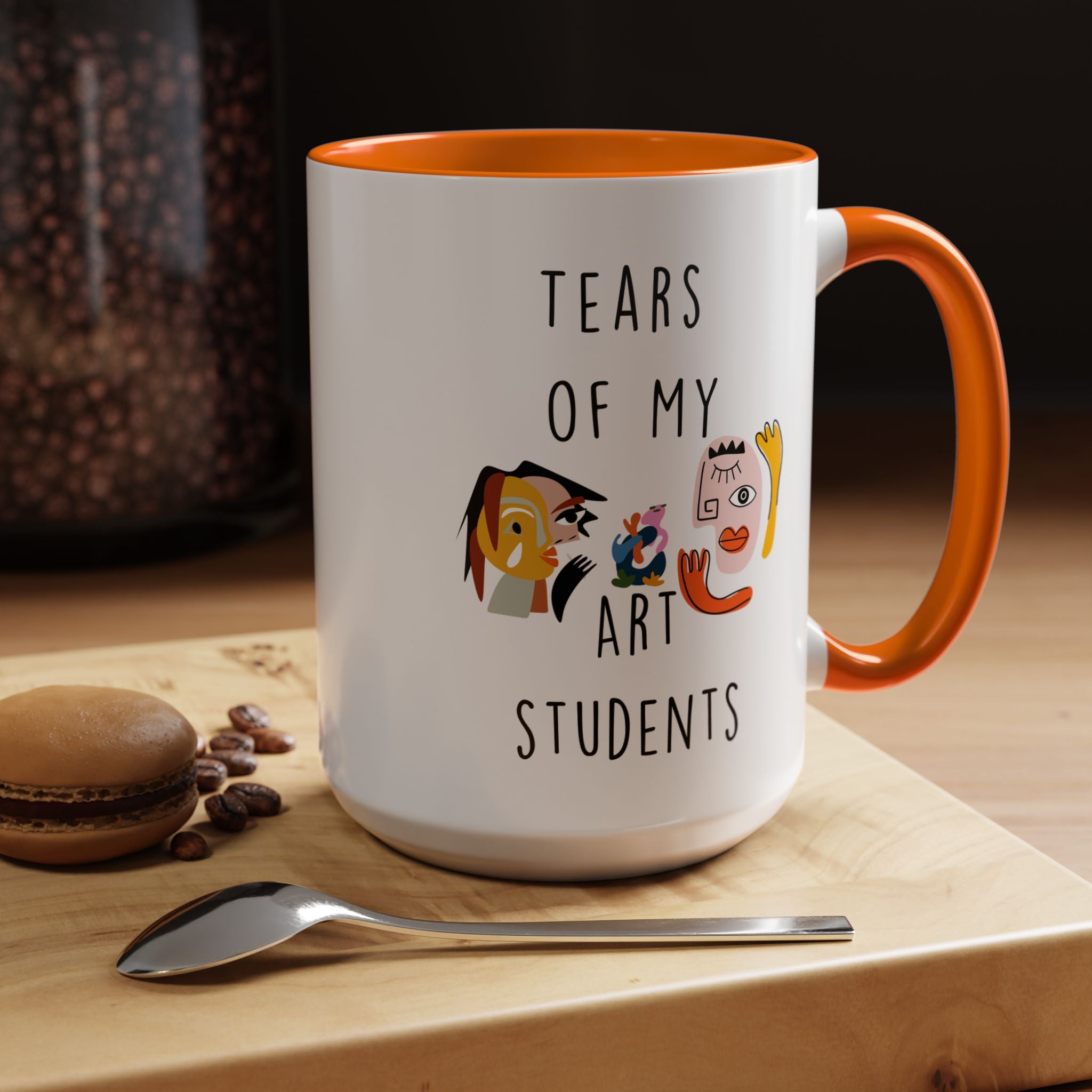 Funny Coffee Mug, Personalized Mug, Tears Of My Arts Students, Accent Cup (11, 15oz), Sarcastic Mug,  Tea Coffee Cup, Gift Under 20