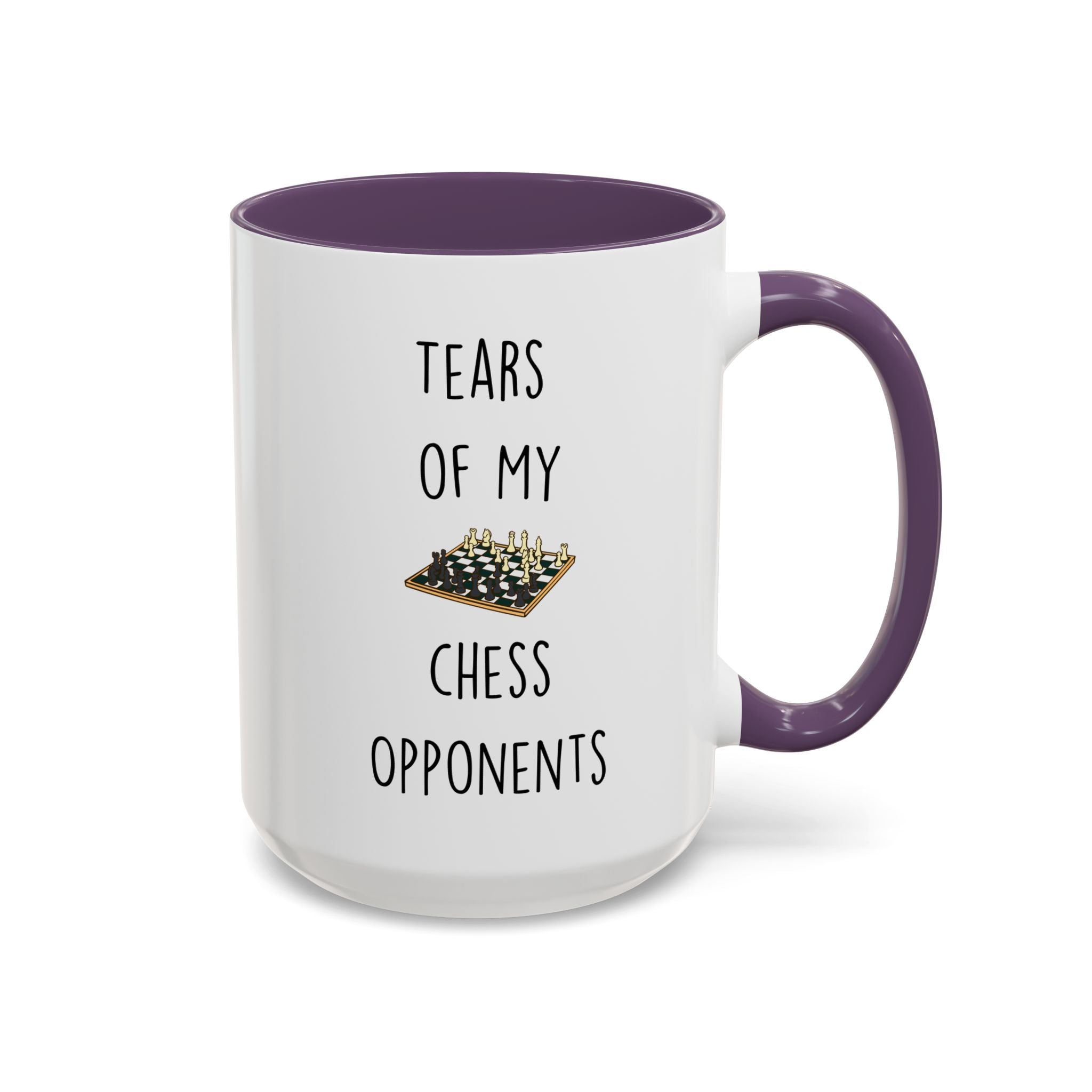 Funny Coffee Mug, Personalized Mug, Tears Of My Chess Opponents, Accent Cup (11, 15oz), Sarcastic Mug,  Tea Coffee Cup, Gift Under 20