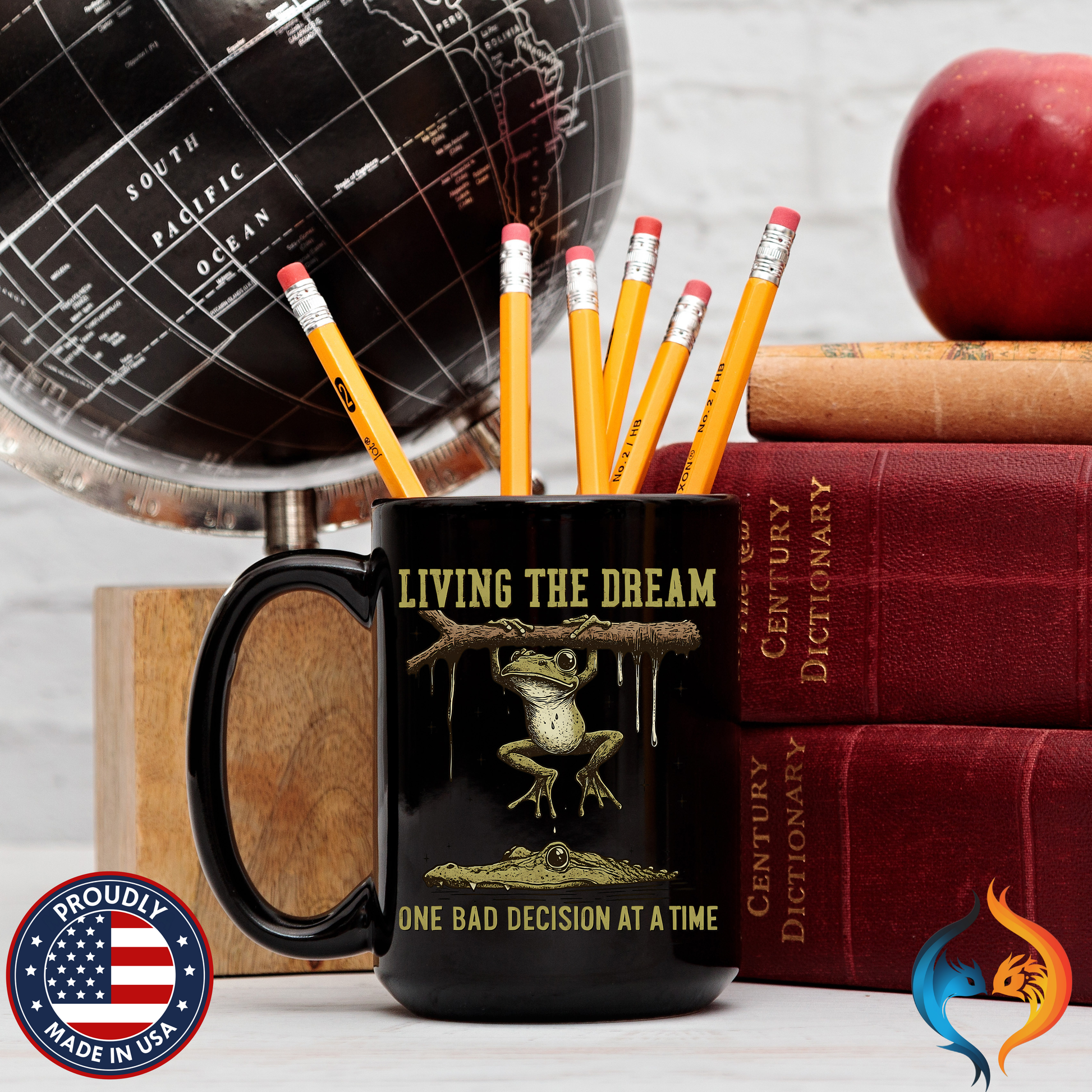 Living The Dream One Bad Decision Mug Lifestyle Mockup | Nutty Designs