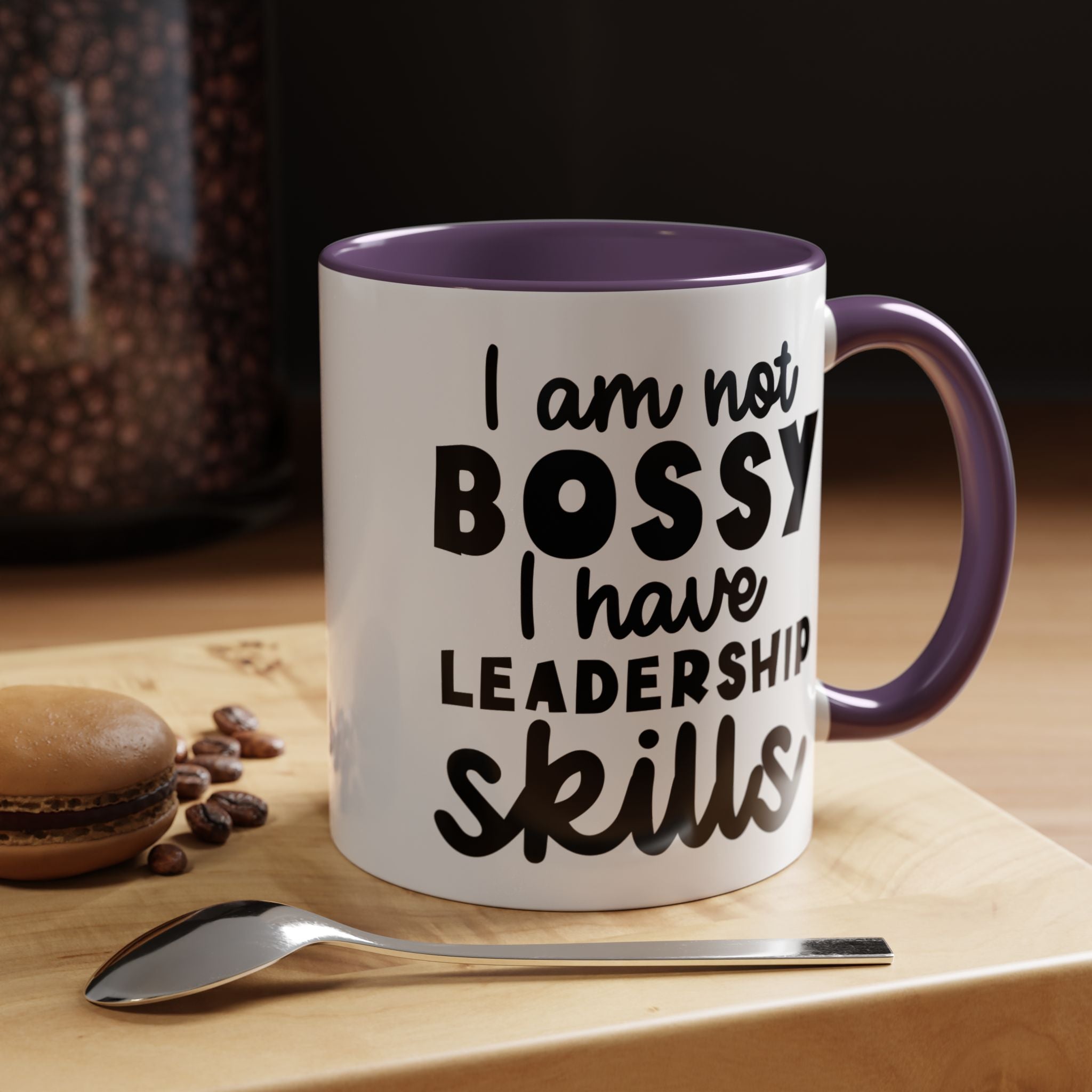 Funny Coffee Mug, Personalized Mug, I am Not Bossy I Have Leadership Skills Accent Cup (11, 15oz), Gift Under 20, White Elephant Gift
