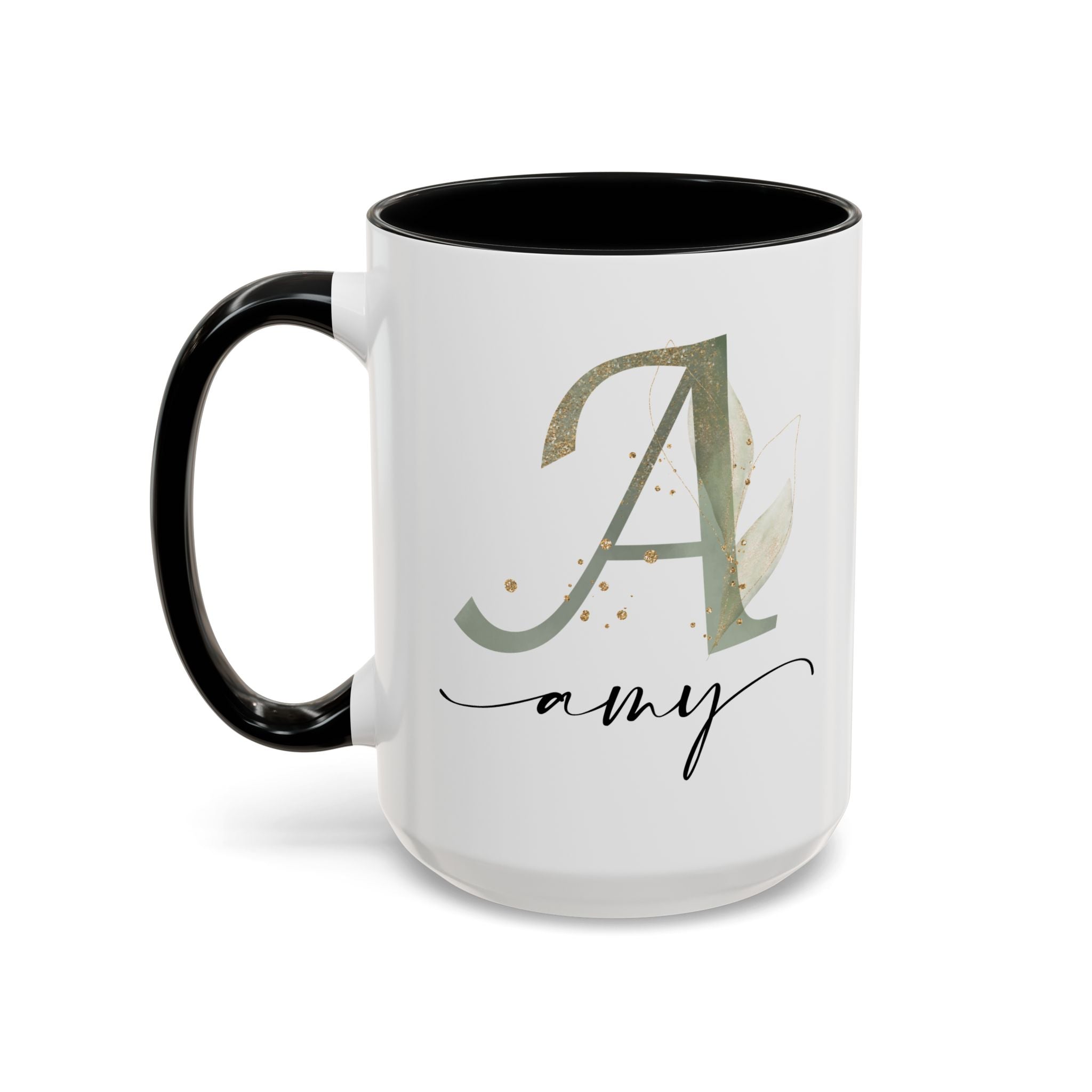 Personalized Floral Initial Coffee Mug for her, Custom Name Mug, Wedding Favor, Unique Home Décor Coffee Cup, Girlfriend Gift, Monogram Mug