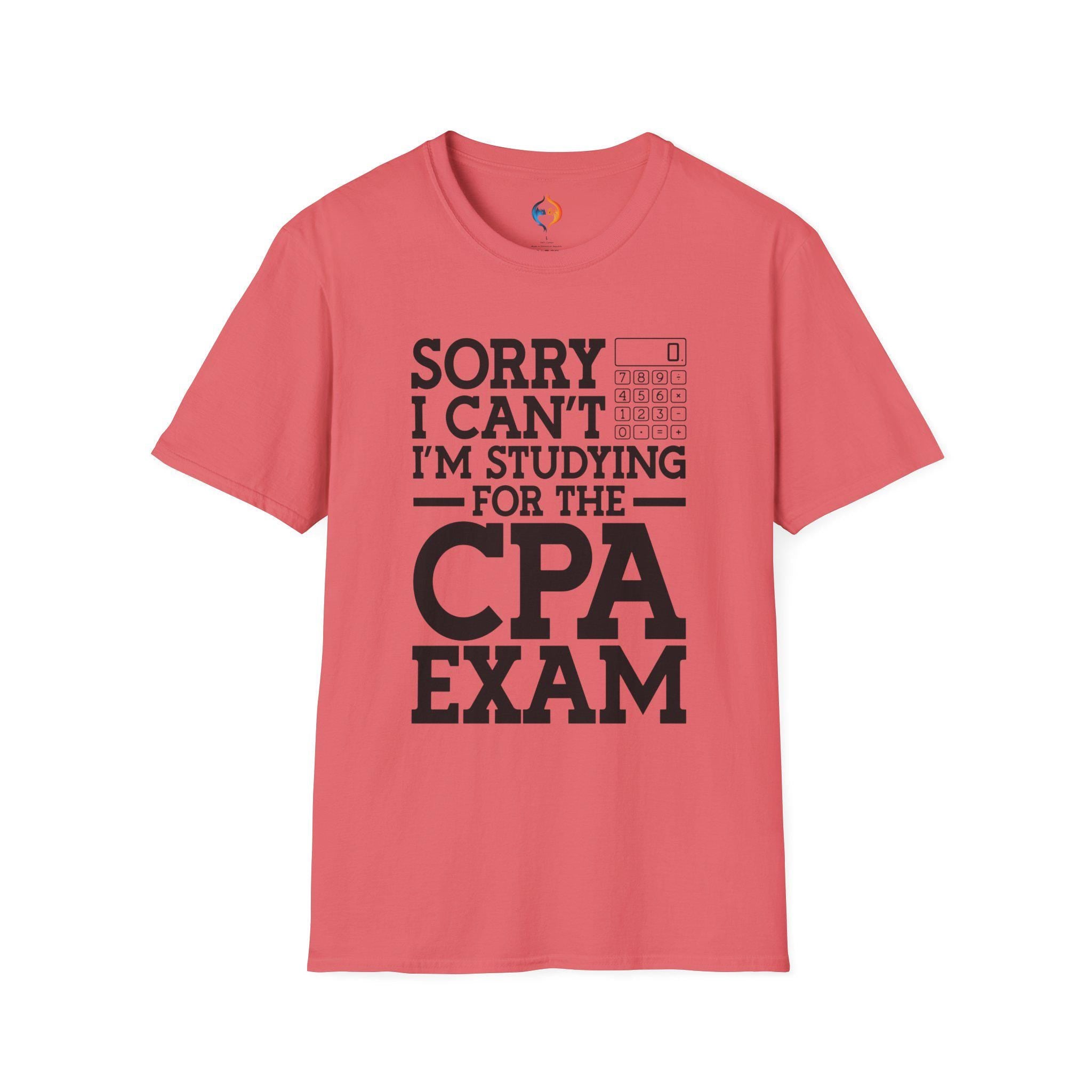 CPA Exam Funny tee, Sorry I Can't I'M Studying for The CPA Exam Funny T-Shirt, Study Humor Tee, Accounting Student gift, white elephant gi