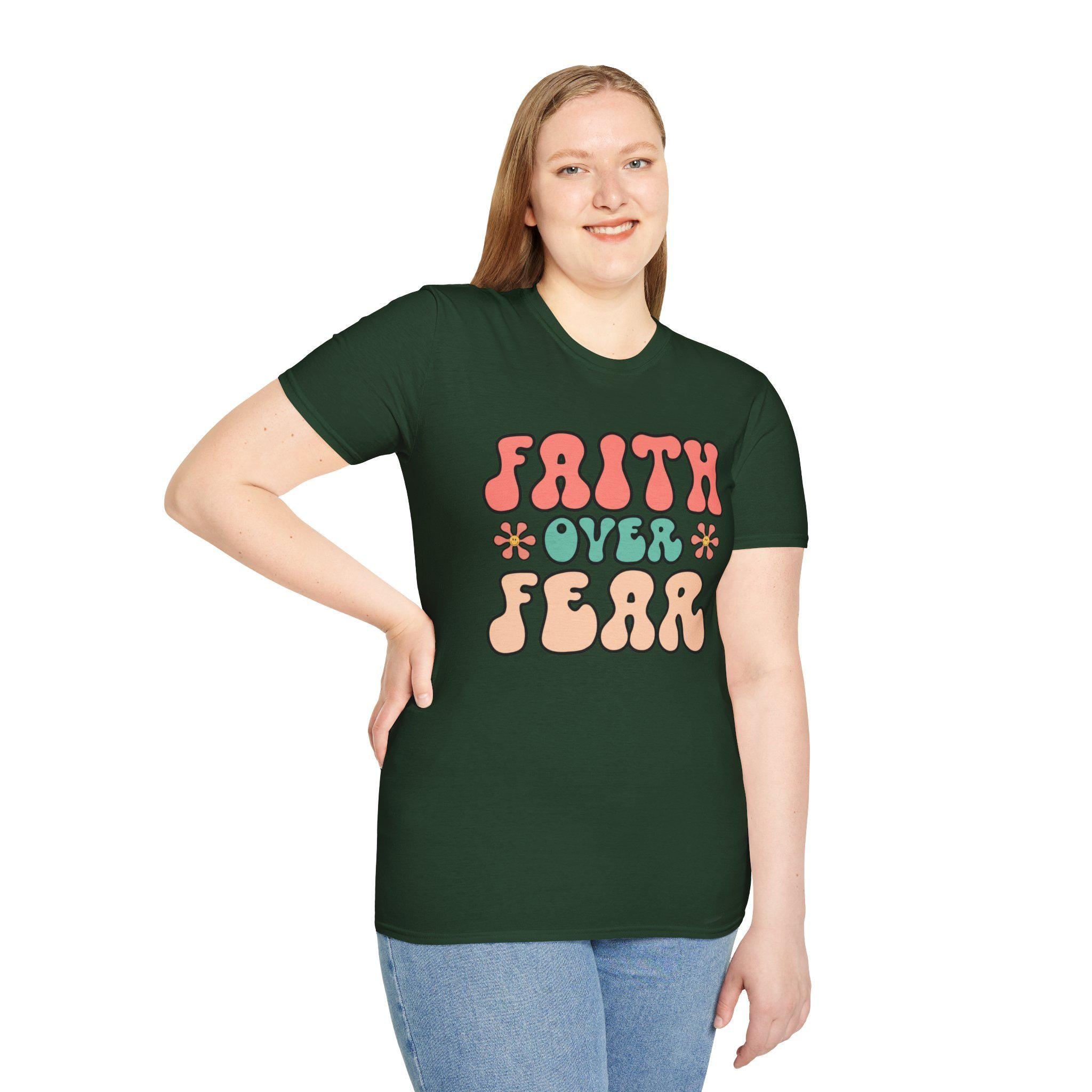 Faith Over Fear, Encouraging Tee, Happy T-Shirt, Positive Sayings Tshirt, Good Vibes Only, Positivity Quotes unisex Shirt