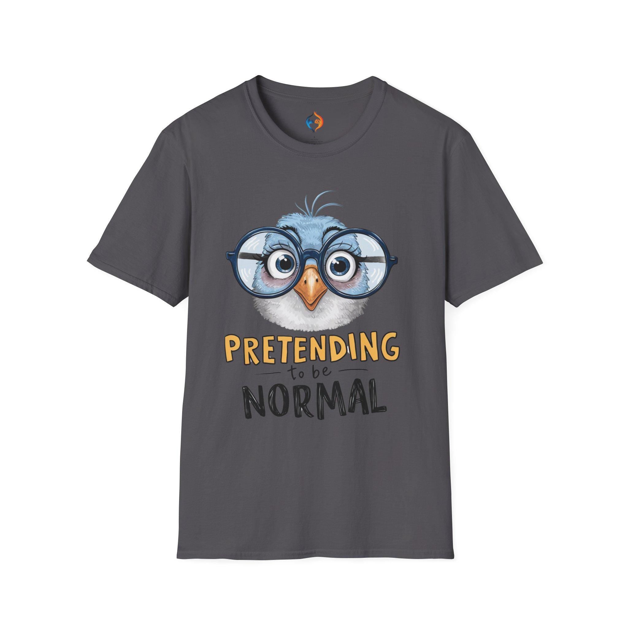 Gift for Introverts, Pretending To Be Normal Funny T-Shirt, Quirky tee, Humorous Apparel for All, white elephant gift under 20