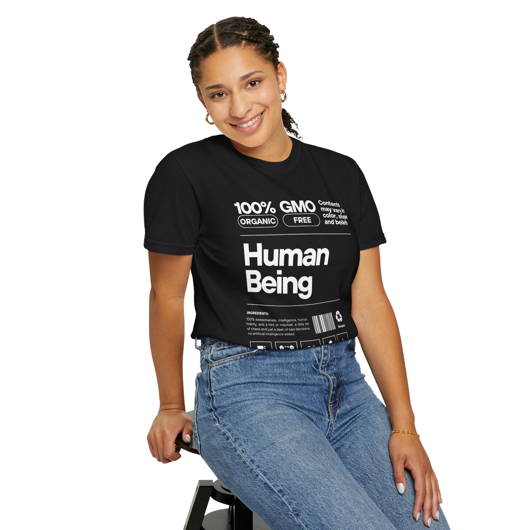 Human Being Facts Graphic T-Shirt — Funny Equality & Fun Facts Tee (Great Birthday Gift)