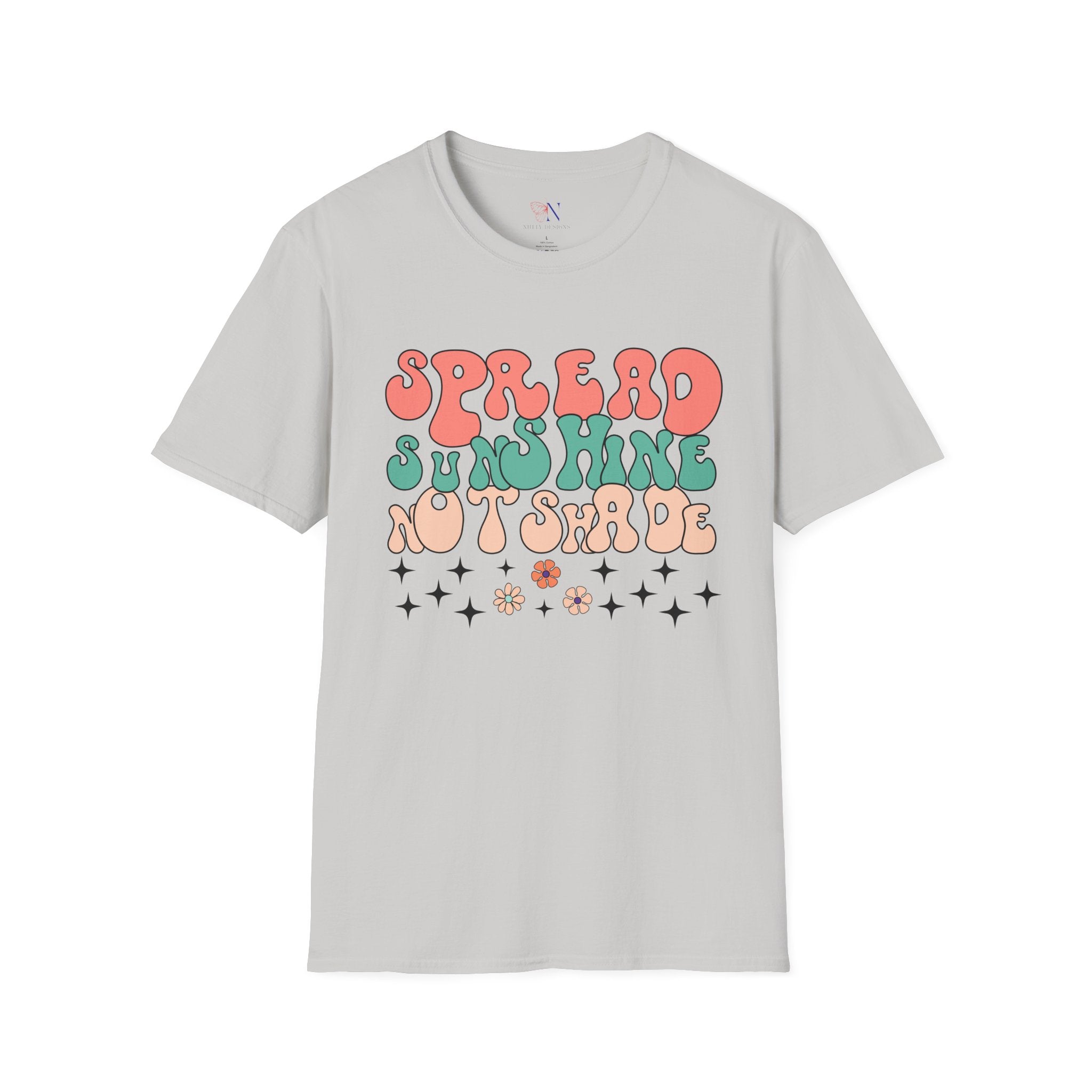 Retro Sunshine Not Shade T-Shirt, Positive Vibes Tee, Inspirational Shirt, Happy Vibes Top, Motivational tshirt, Sunny Days Apparel