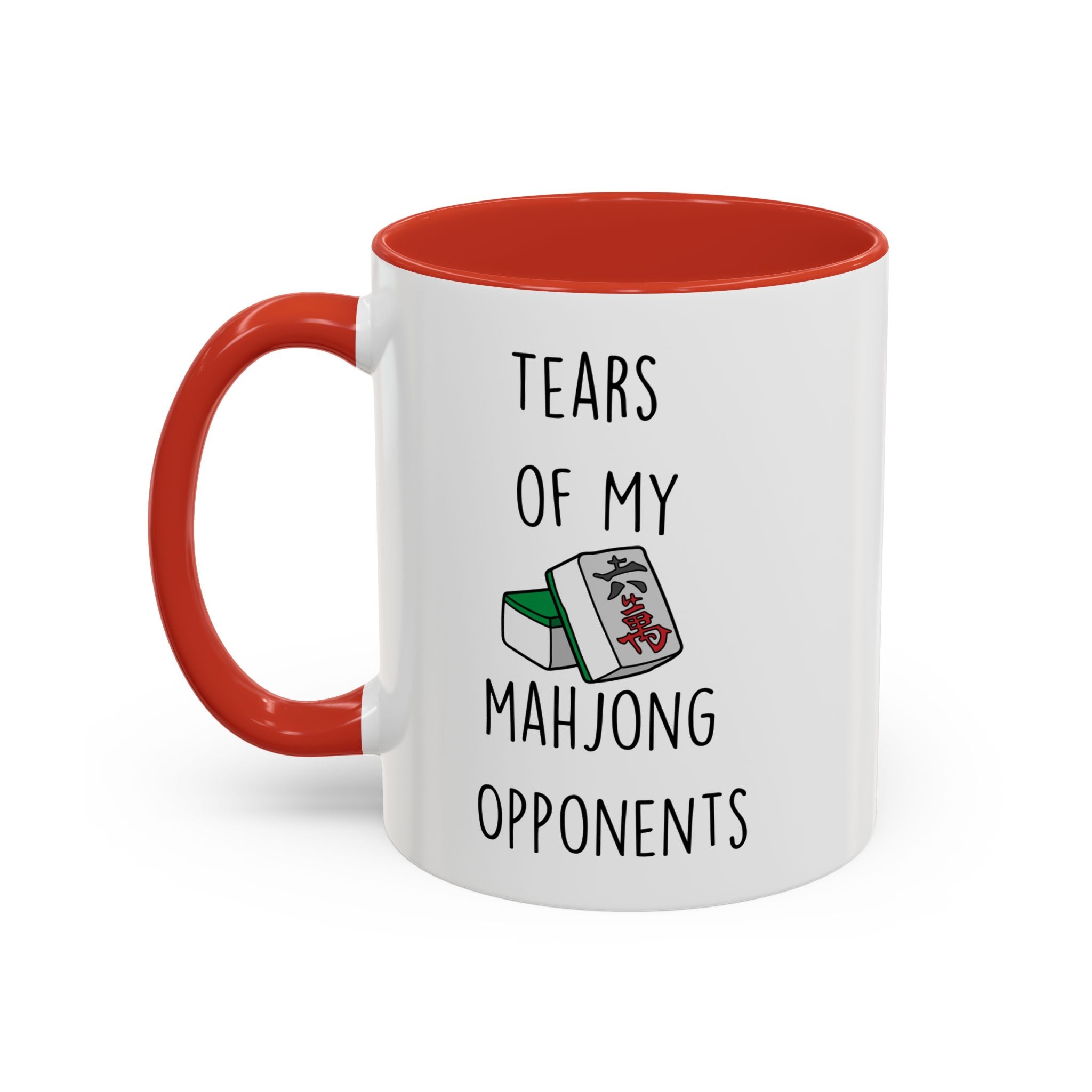 Funny Coffee Mug, Personalized Mug, Tears Of My Mahjong Opponents, Accent Cup (11, 15oz), Sarcastic Mug,  Tea Coffee Cup, Gift Under 20