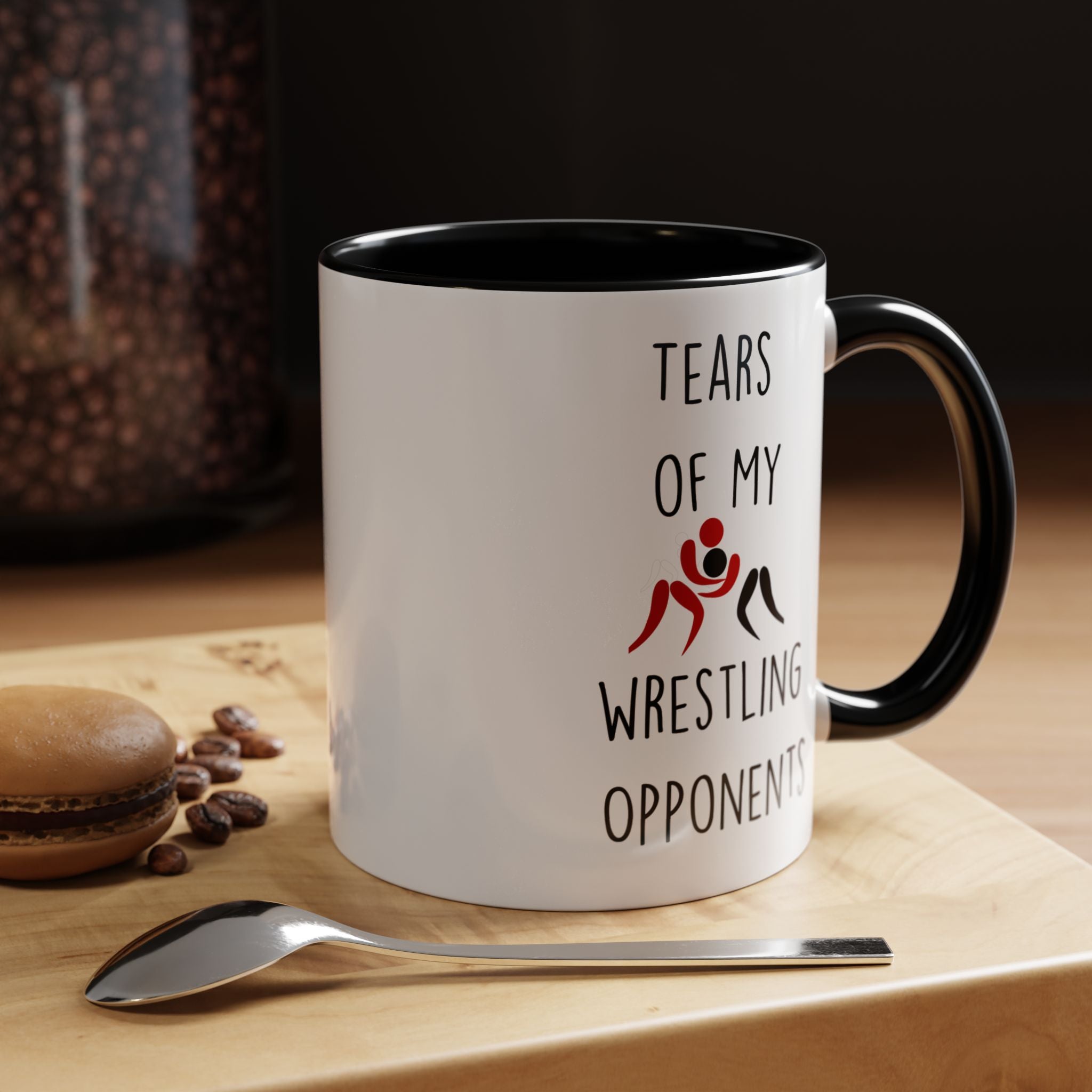 Funny Coffee Mug, Personalized Mug, Tears Of My Wrestling Opponents, Accent Cup (11, 15oz), Sarcastic Mug,  Tea Coffee Cup, gift under 20