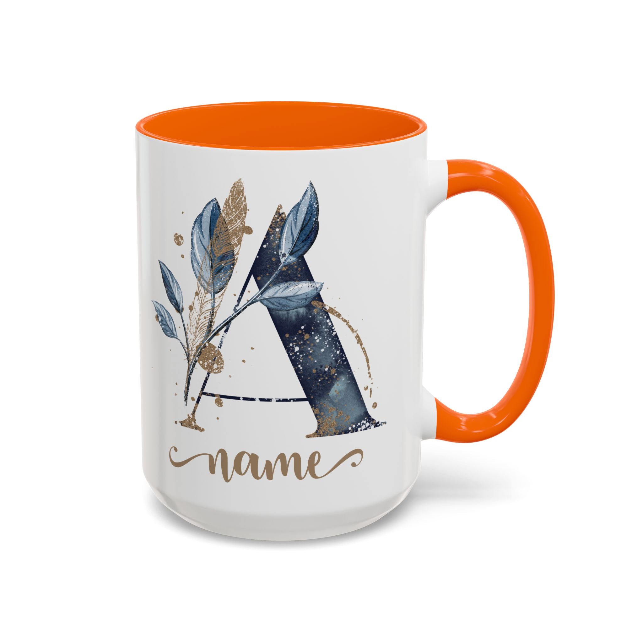 Personalized Floral Initial Coffee Mug for her, Custom Name Mug, Wedding Favor, Unique Home Décor Coffee Cup, Girlfriend Gift, Monogram Mug