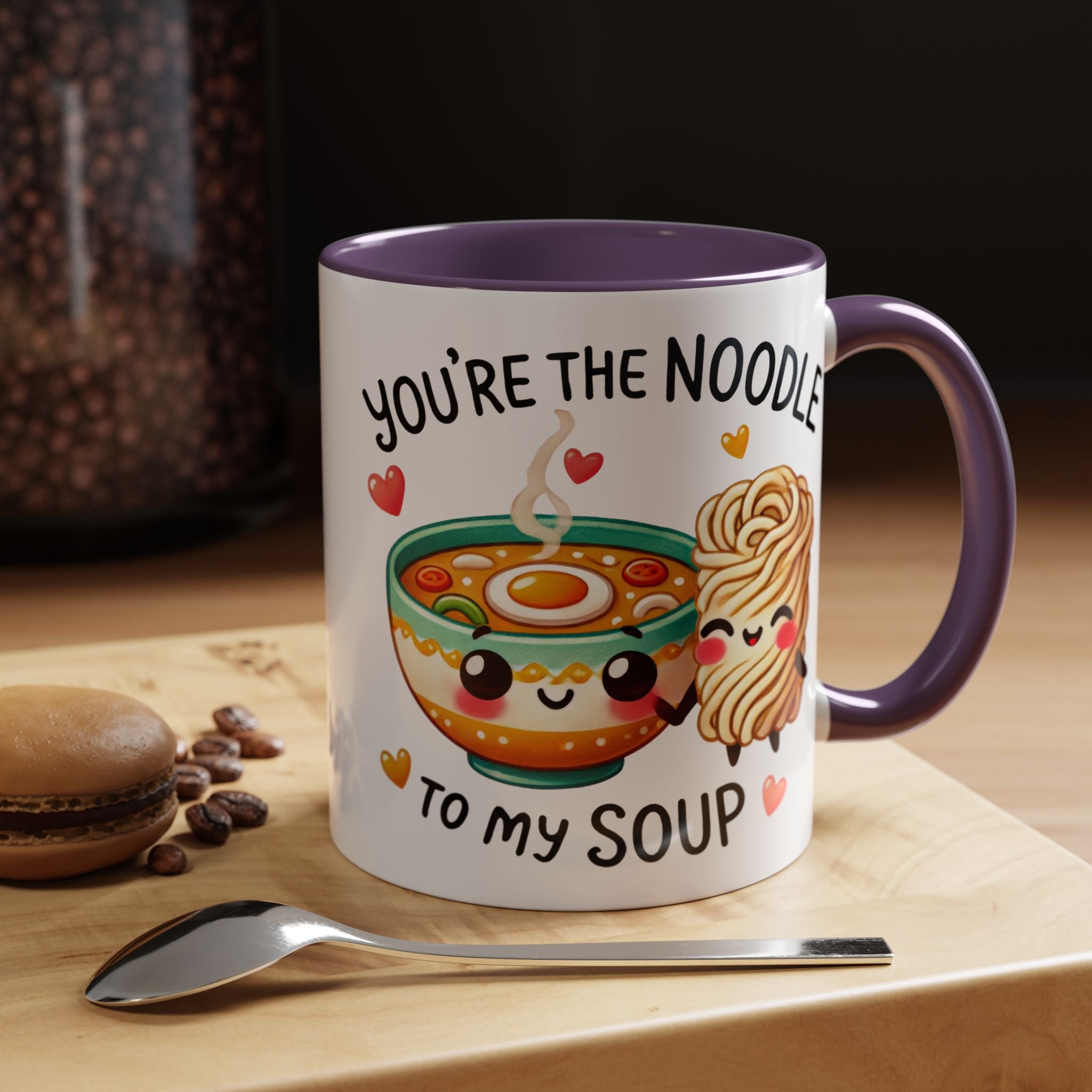 You Are The Noodle To My Soup Personalized Romantic Mug Accent Cup 11/15oz, Anniversary Wedding Valentines Custom Gift Him her Spouse BF GF
