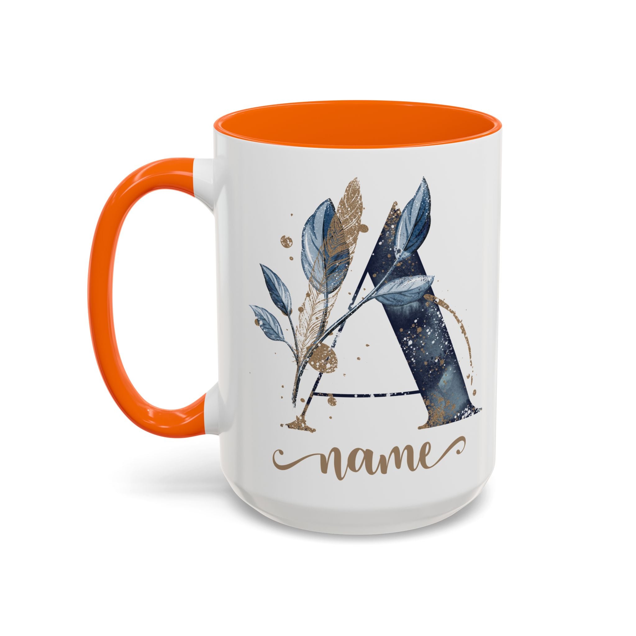 Personalized Floral Initial Coffee Mug for her, Custom Name Mug, Wedding Favor, Unique Home Décor Coffee Cup, Girlfriend Gift, Monogram Mug