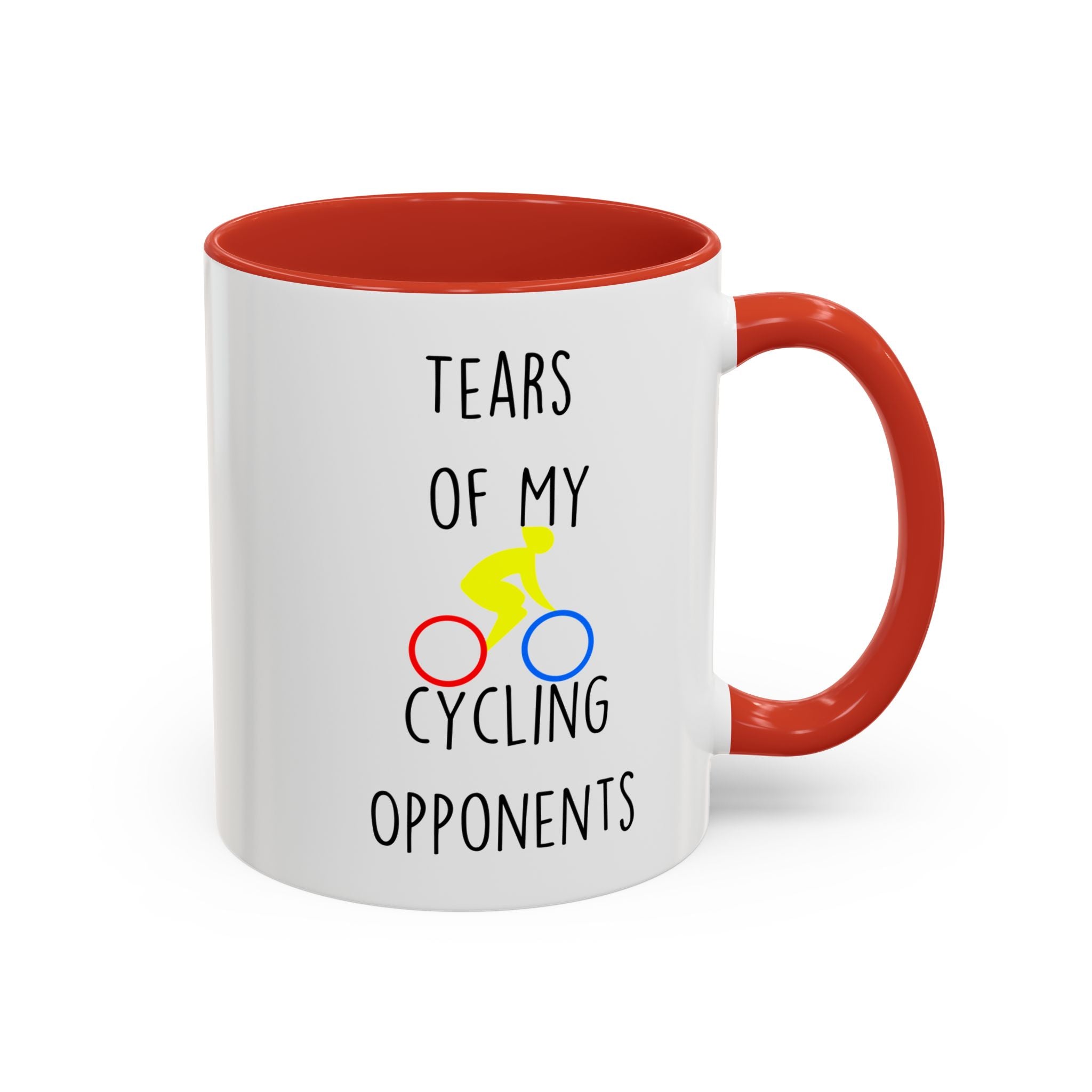 Funny Coffee Mug, Personalized Mug, Tears Of My Cycling Opponents, Accent Cup (11, 15oz), Sarcastic Mug,  Tea Coffee Cup, Gift Under 20