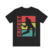 CRICKET Retro Style Unique Desi fashion cricket lover gift tshirt, IPL/T20 world cup tees Unisex Jersey Short Sleeve Tee