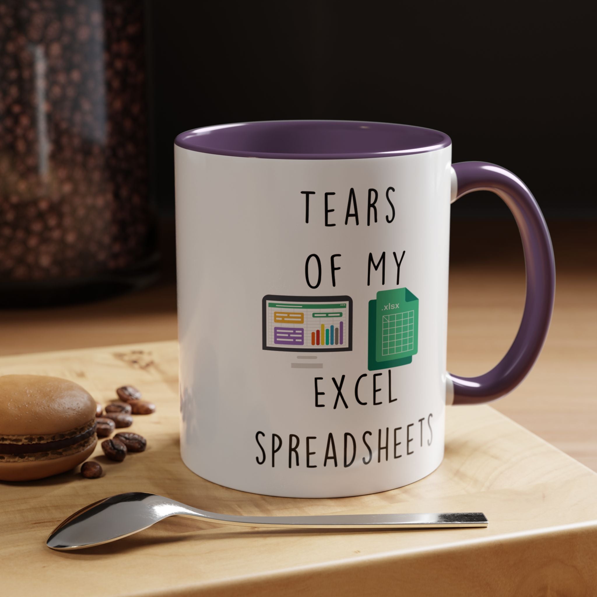 Funny Coffee Mug, Personalized Mug, Tears Of My Excel Spreadsheets, Accent Cup (11, 15oz), Sarcastic Mug,  Tea Coffee Cup, Gift Under 20