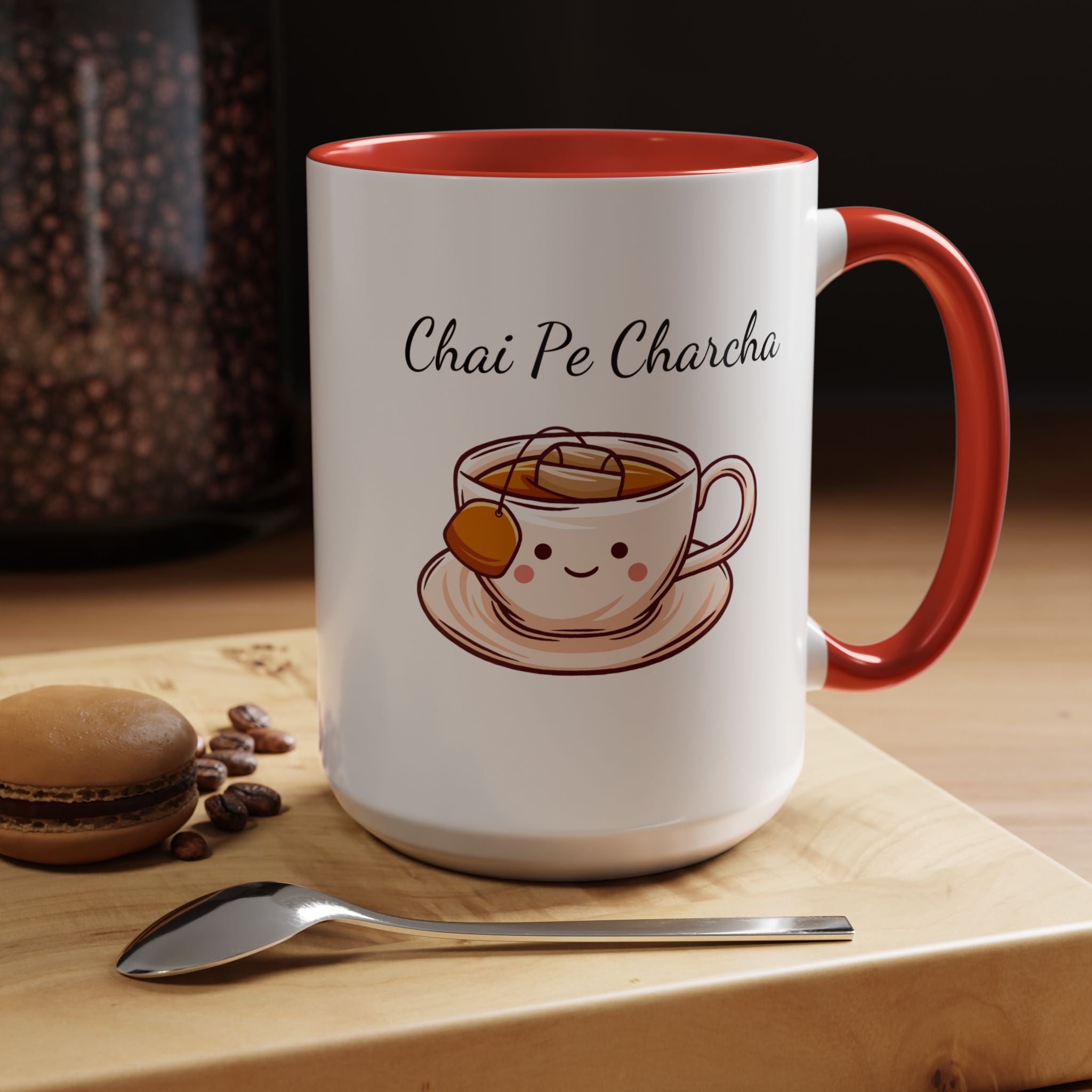 Funny Coffee Mug, Personalized Mug, Chai Pe Charcha Accent Cup 11/15oz, Indian Pakistani Punjabi, BJP Narendra Modi Lover Tea Chai Lover Cup