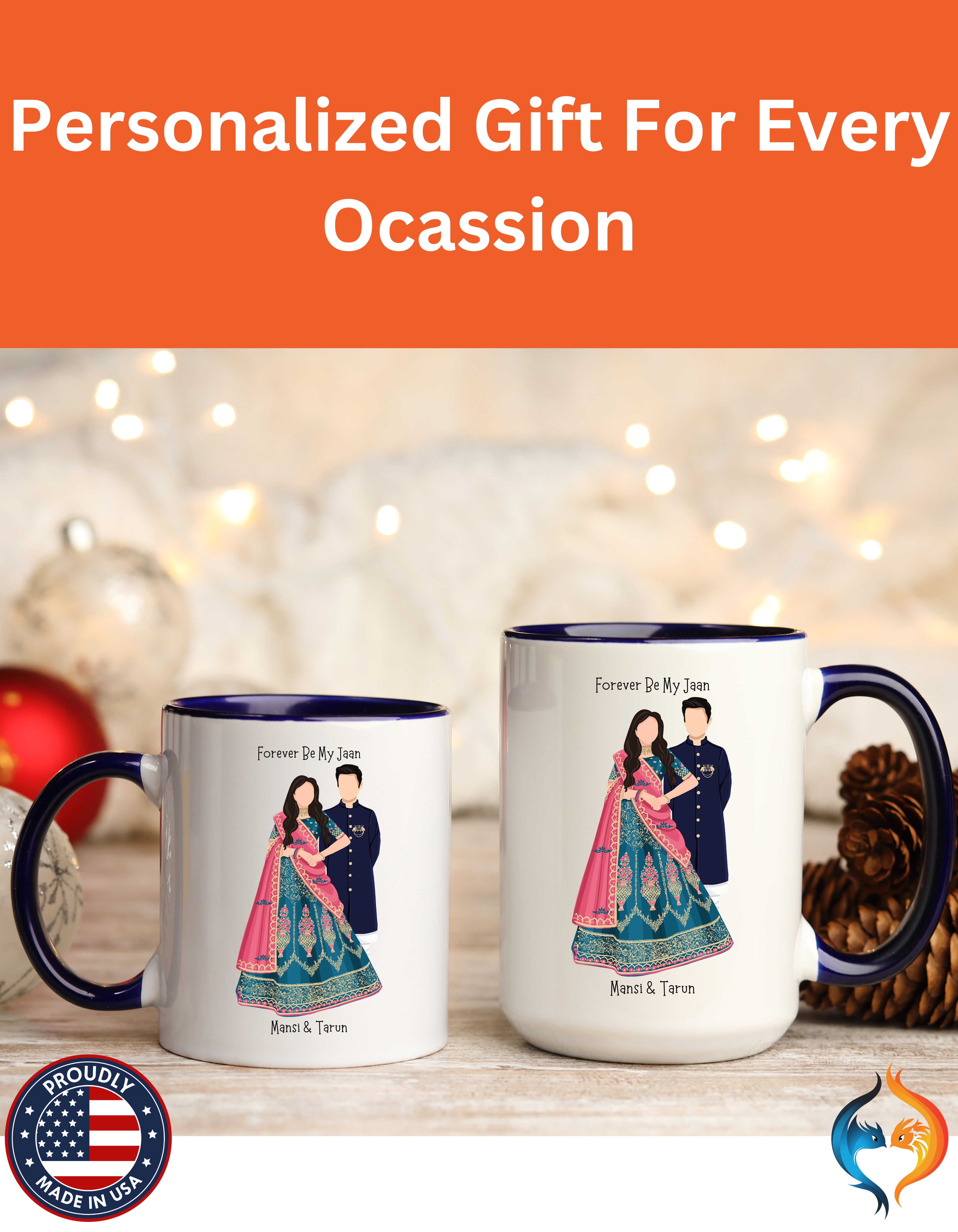 Forever Be My Jaan Couples Romantic Mug Lifestyle Mockup | Nutty Designs